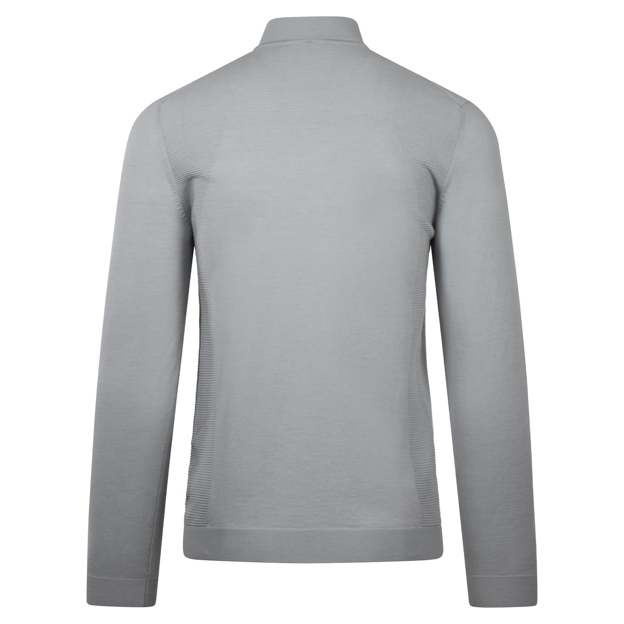 Boss K_Momentum-Lite MN Quarter Zip Mens Sweater Light Pastel Grey