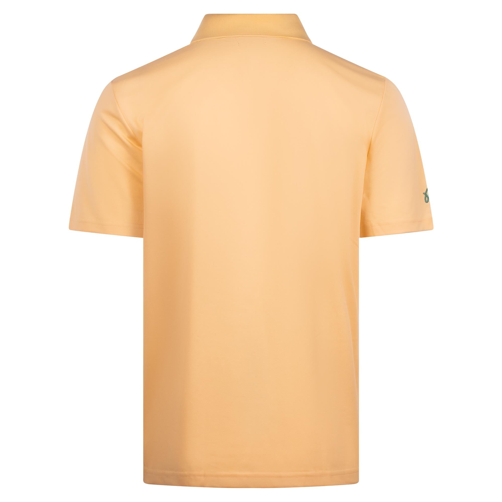 Malbon Two Man Scramble Mens Pique Golf Polo Shirt Light Khaki