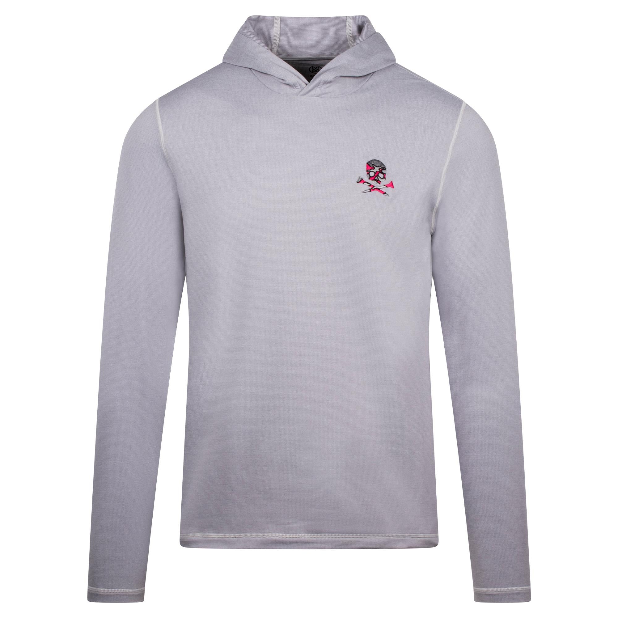 G/FORE Lightweight French Terry Mens Golf Hoodie Light Heather Grey