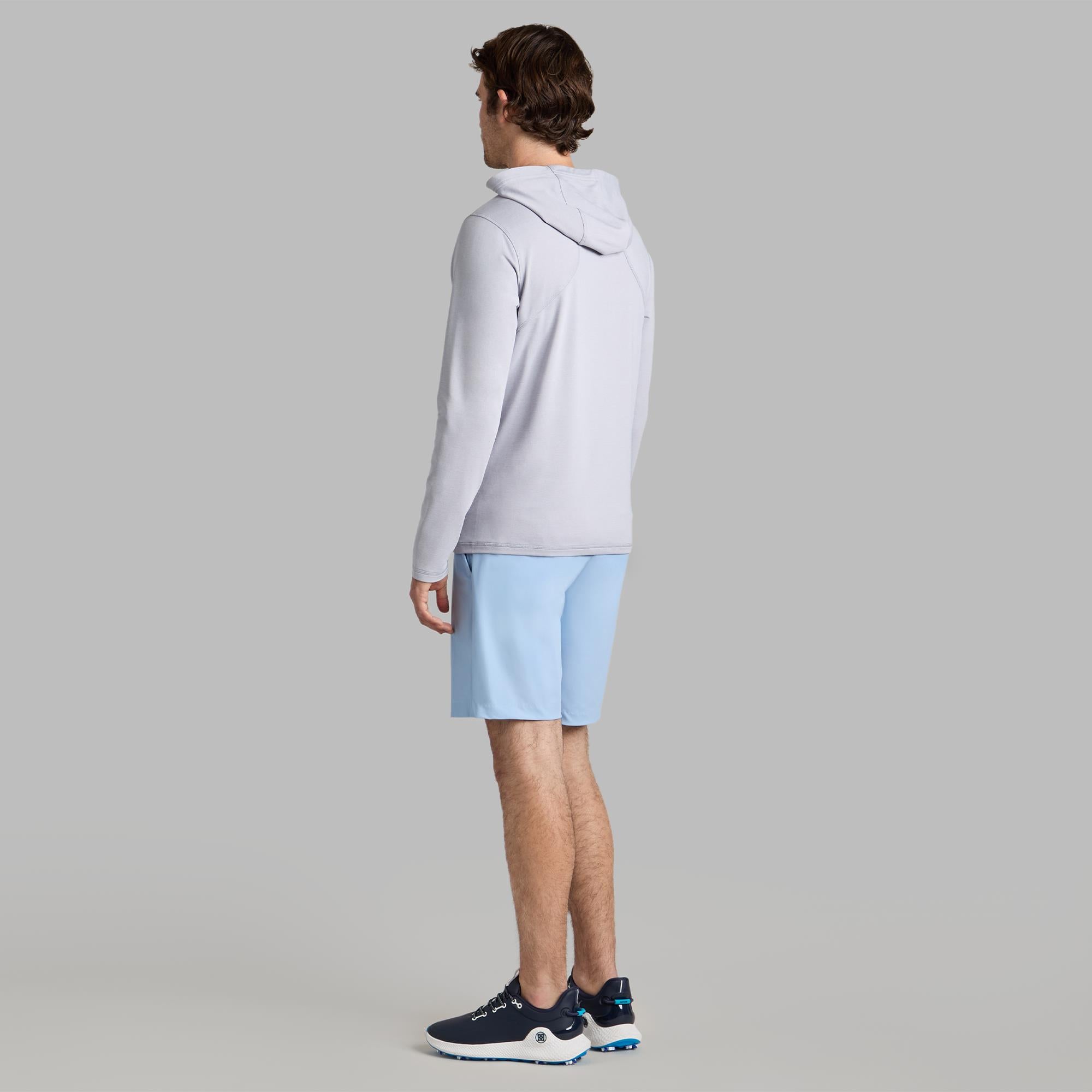 G/FORE Lightweight French Terry Mens Golf Hoodie Light Heather Grey