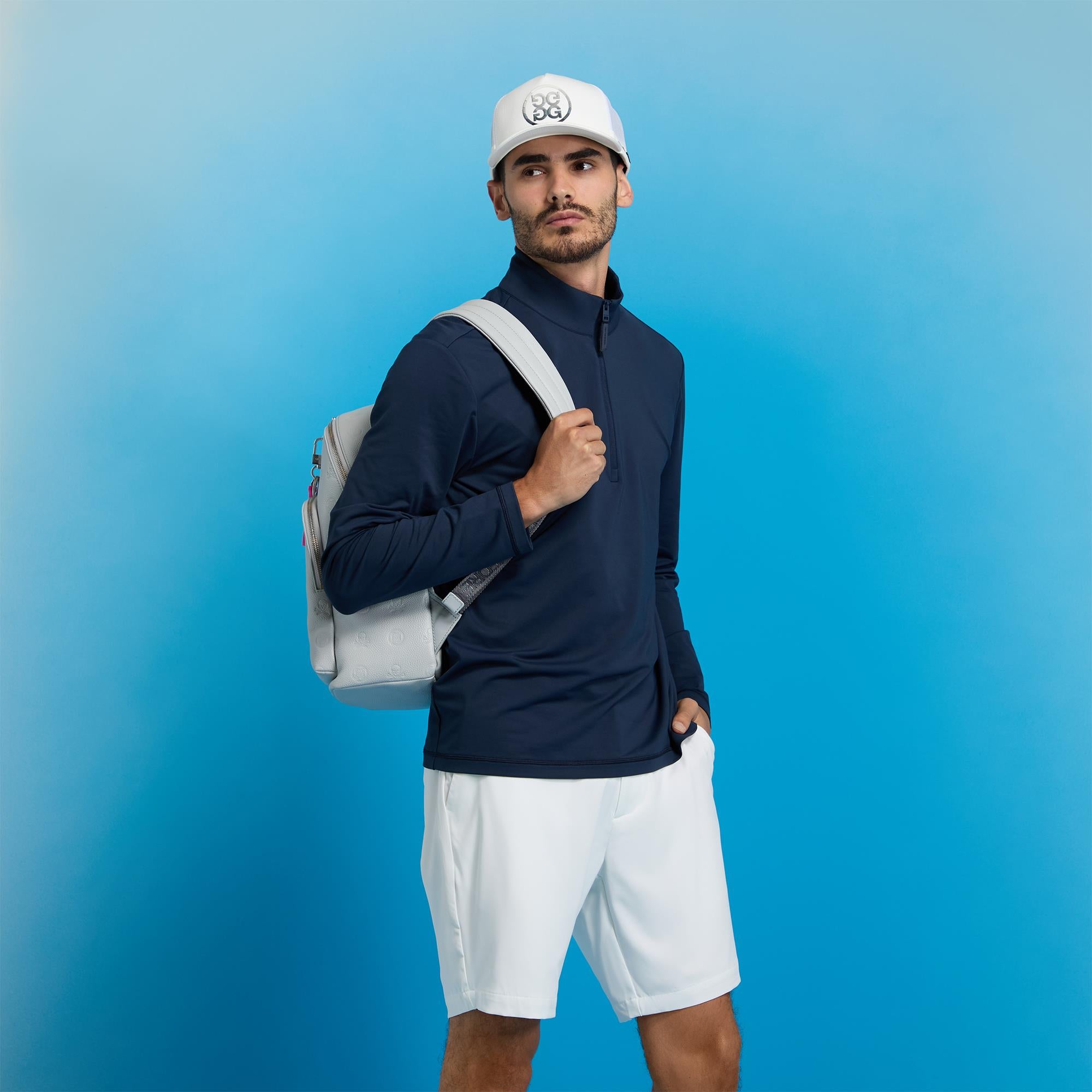 G/FORE Lightweight French Terry Mens Golf Mid Layer Twilight