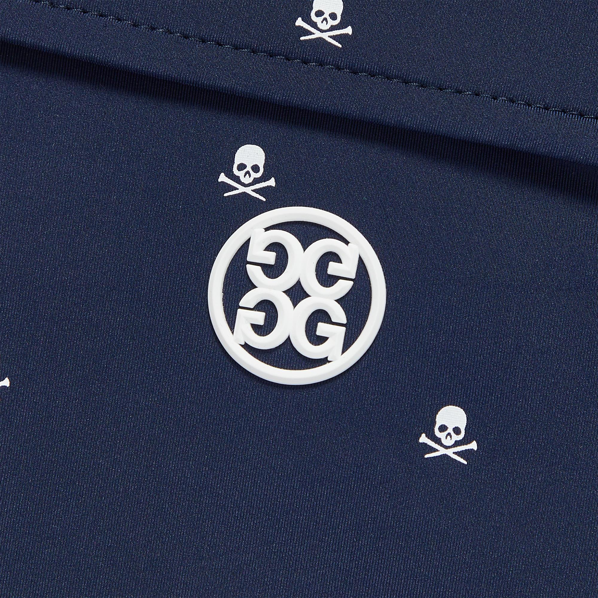 G/FORE Skull & T's Ice Nylon Tailored Mens Golf Polo Shirt Twilight