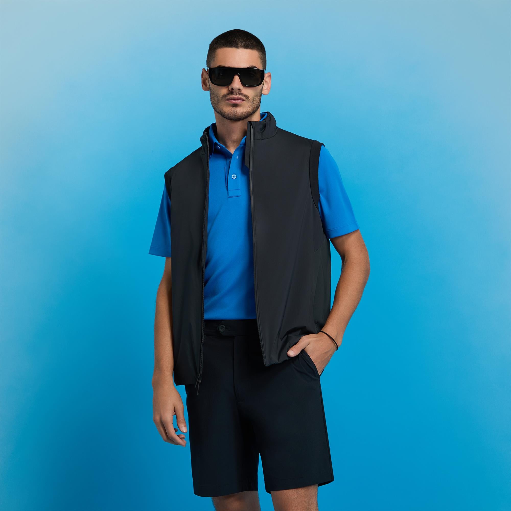 G/FORE Essential Performance Pique Mens Golf Polo Shirt Lisbon