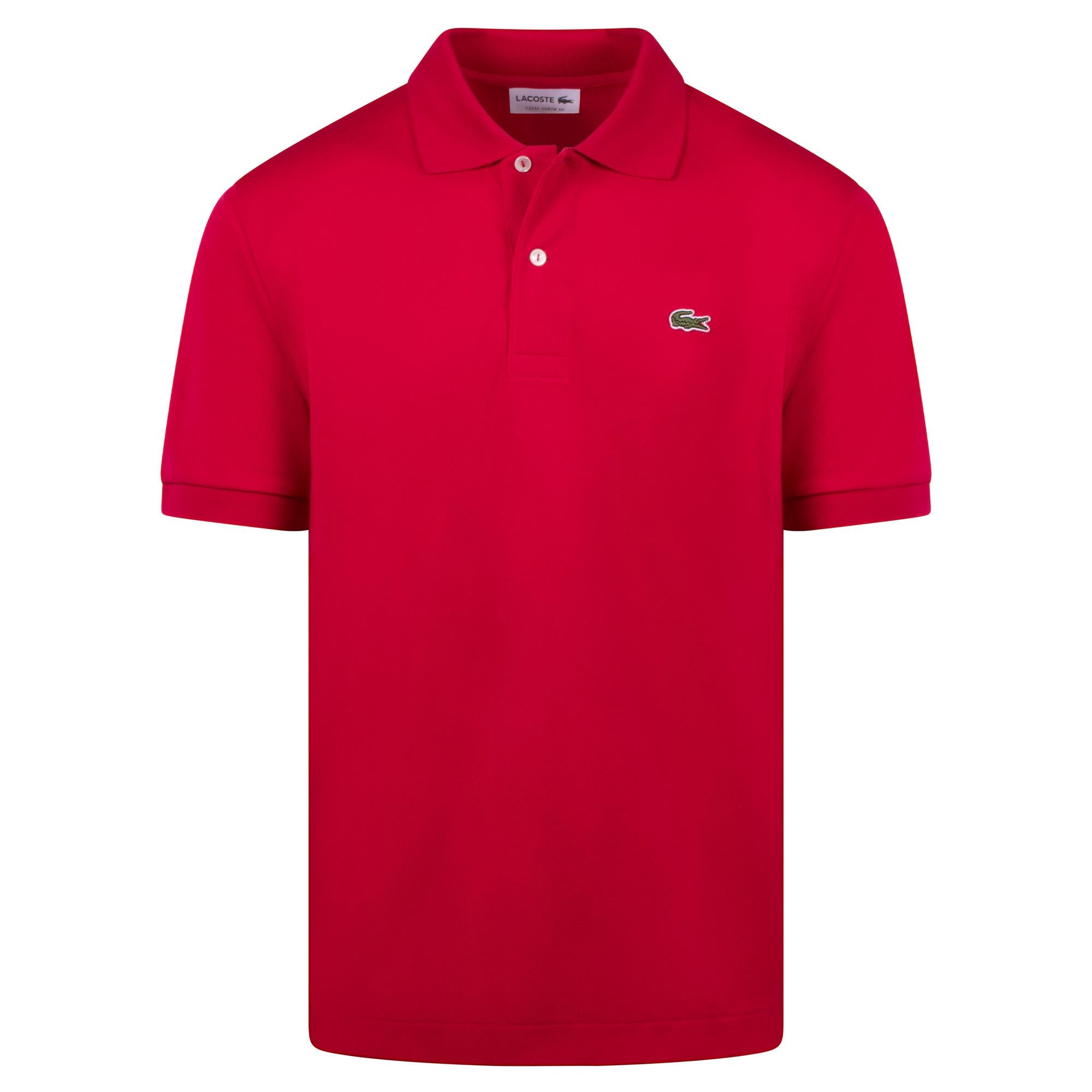 Mens Lacoste L1212 Classic Fit Polo Shirt Bigarreau Cherry