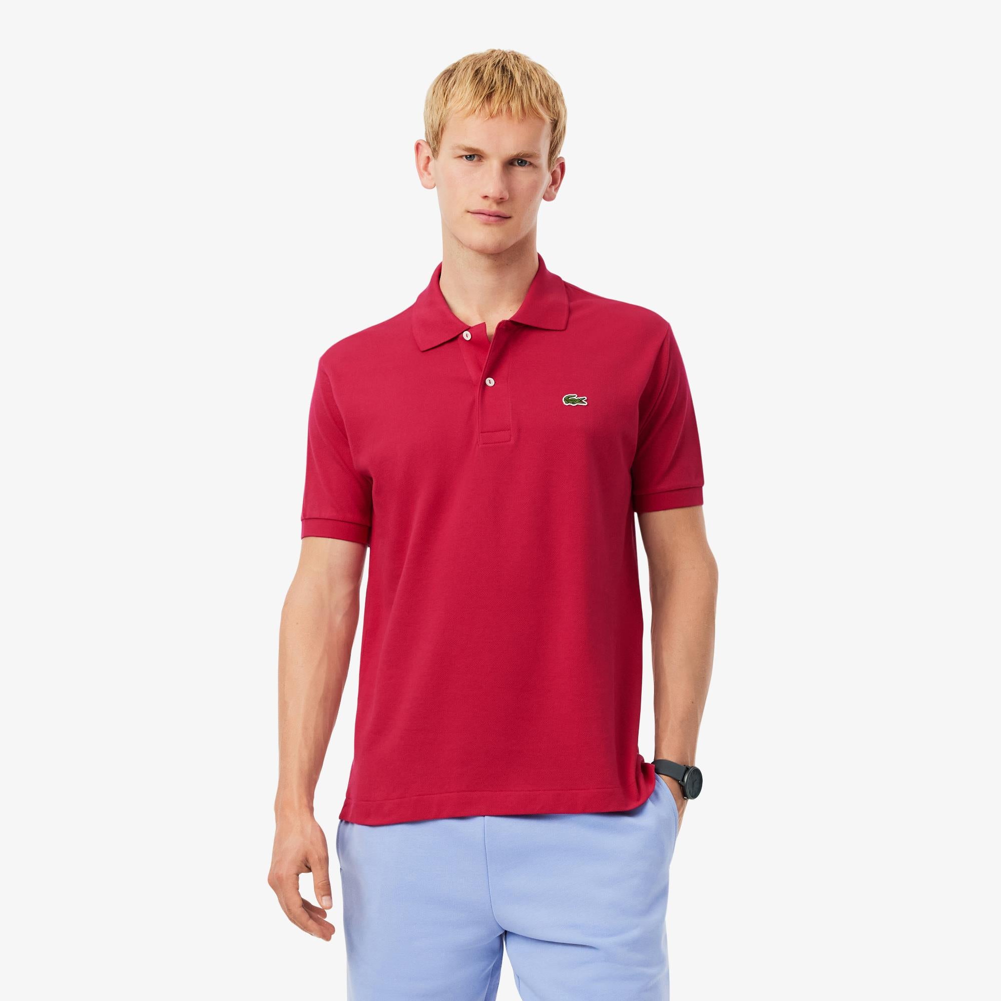 Mens Lacoste L1212 Classic Fit Polo Shirt Bigarreau Cherry