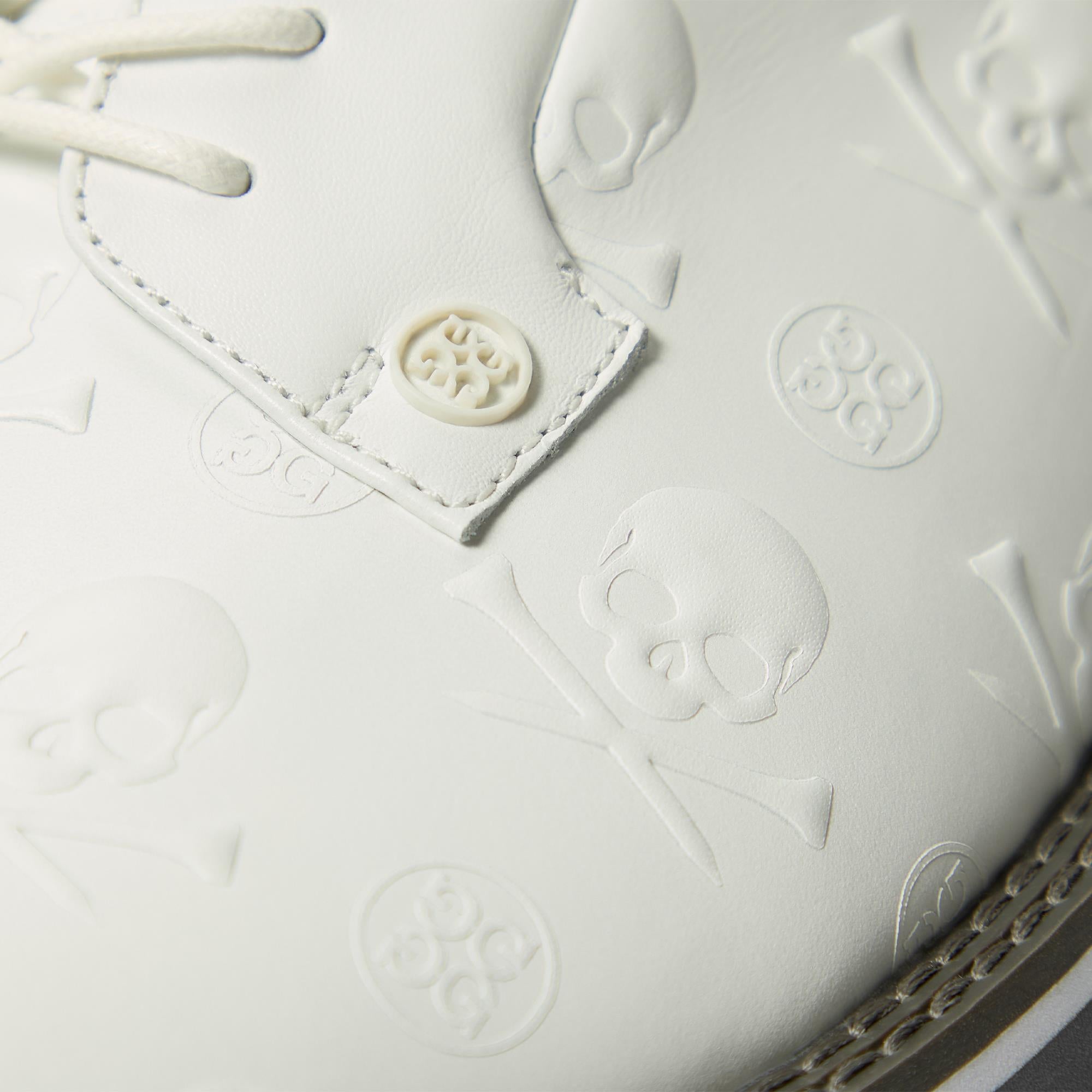 G/FORE Embossed Skull& T's Gallivanter Mens Golf Shoe Snow/Charcoal