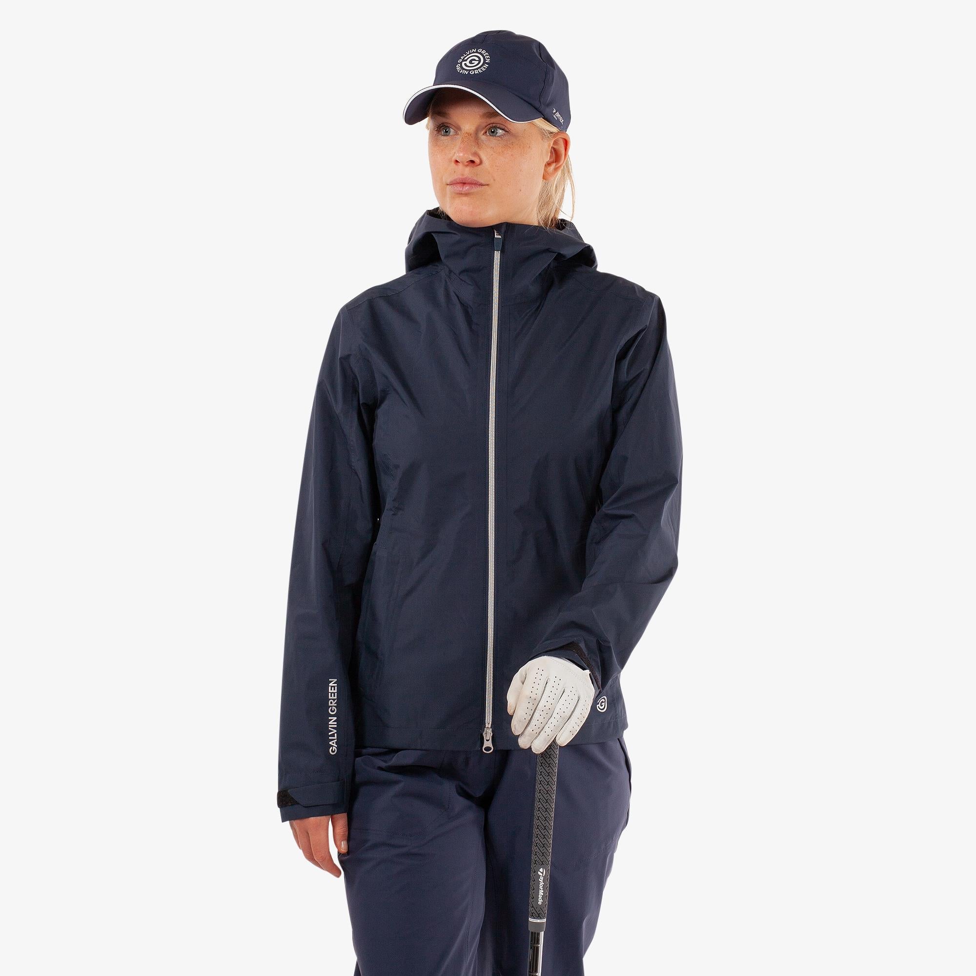 Galvin Green Andrea Dryvr Pertex Ladies Waterproof Golf Jacket Navy