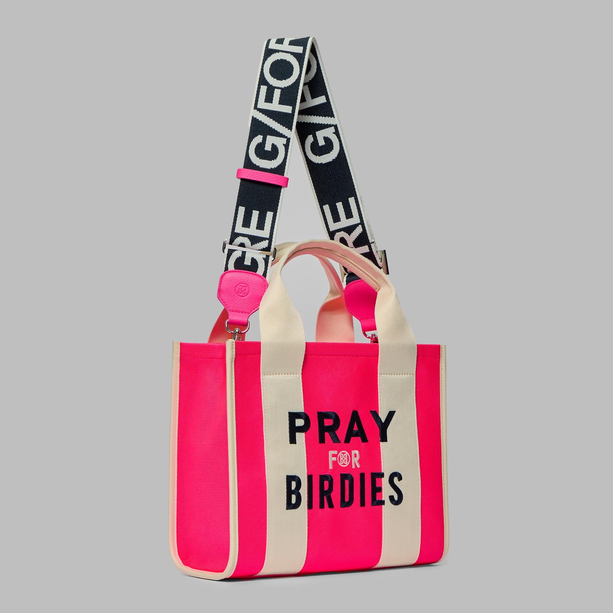 G/FORE Pray for Birdies Canvas Square Bag Knockout Pink