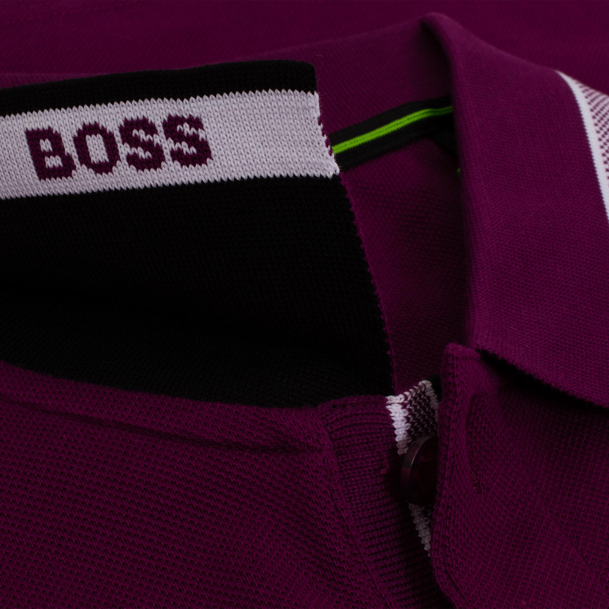 Boss Paddy Cotton Pique Mens Polo Shirt Bright Pink