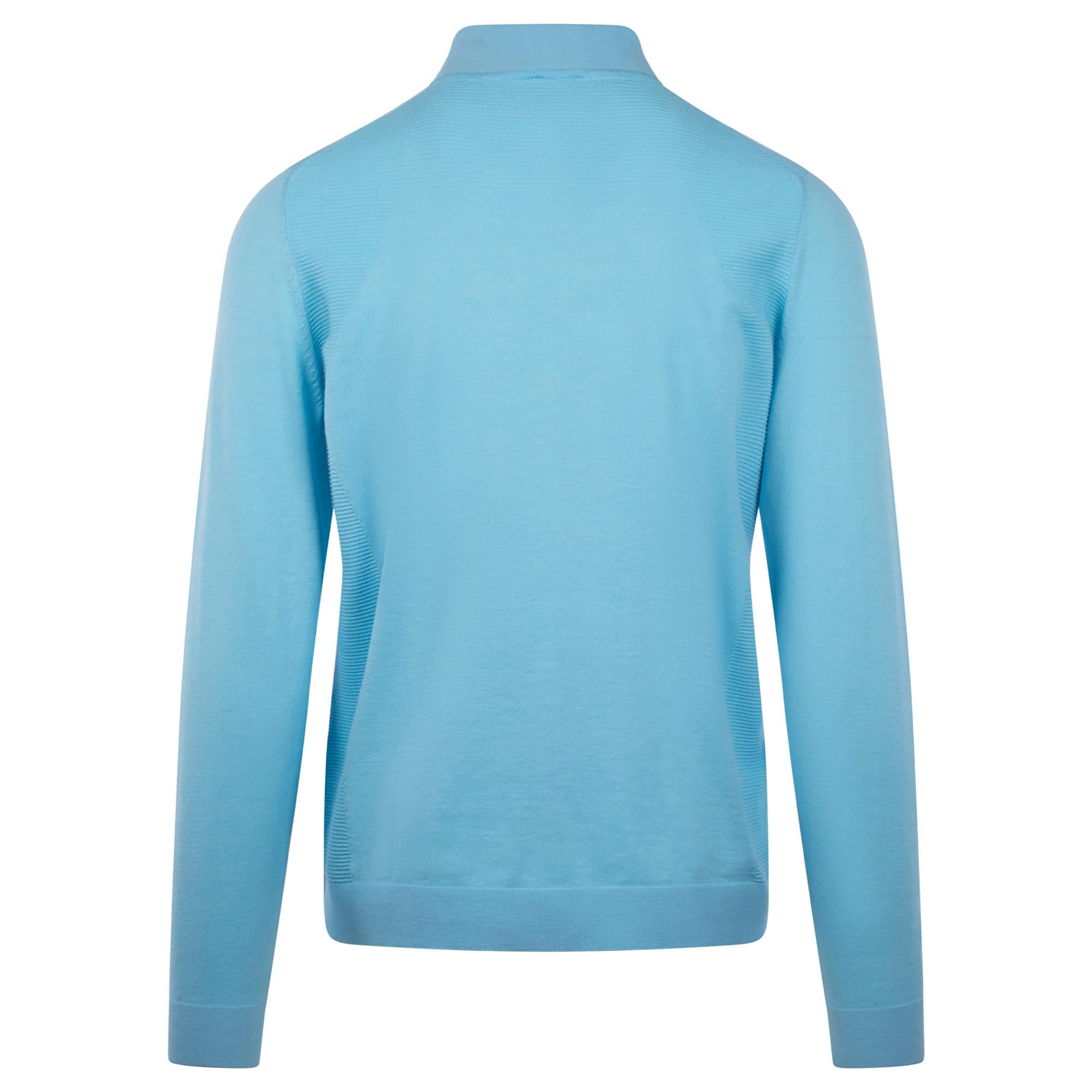 Boss K_Momentum-Lite MN Quarter Zip Mens Sweater Light Pastel Blue