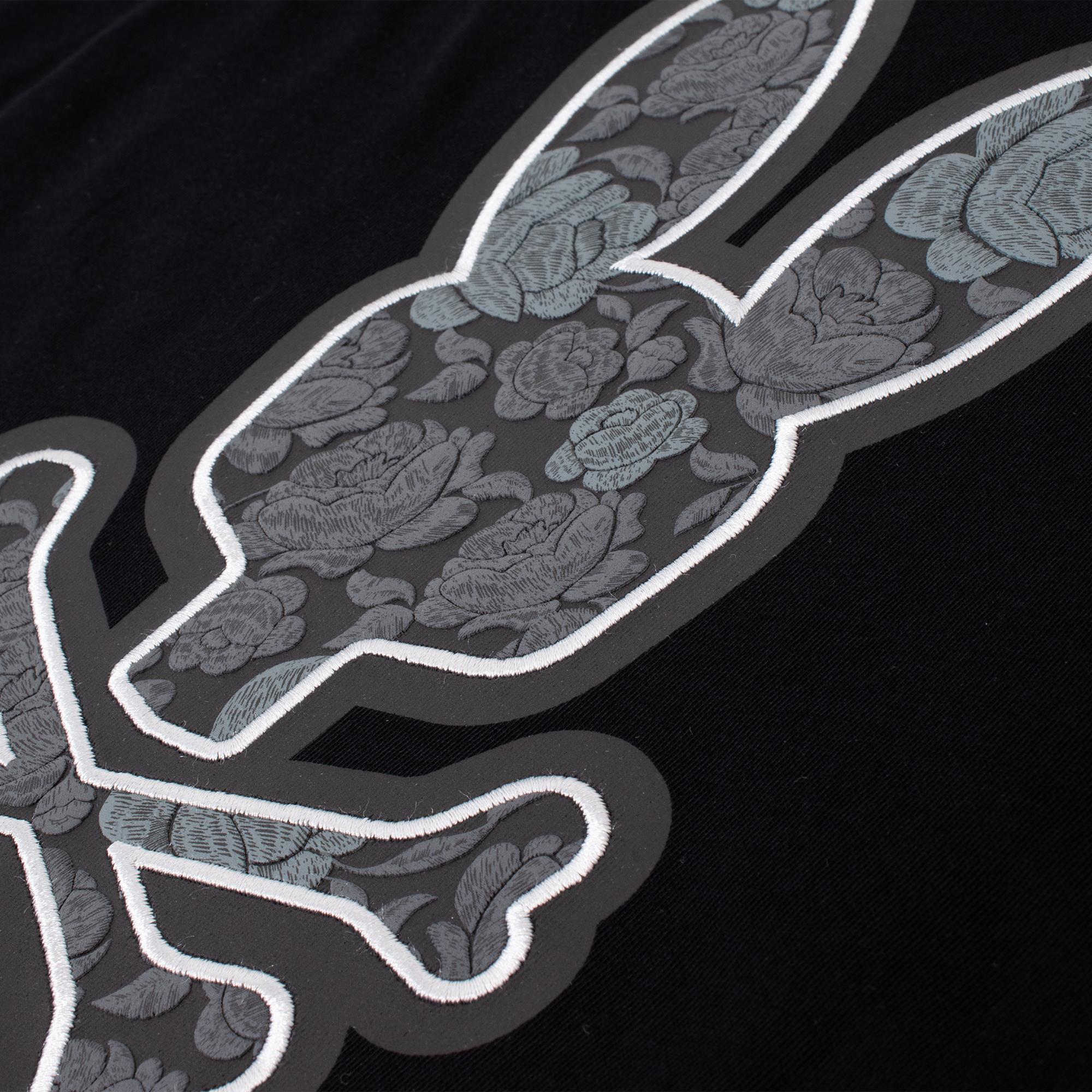 Psycho Bunny Rowen Bunny Graphic Mens T-Shirt Black