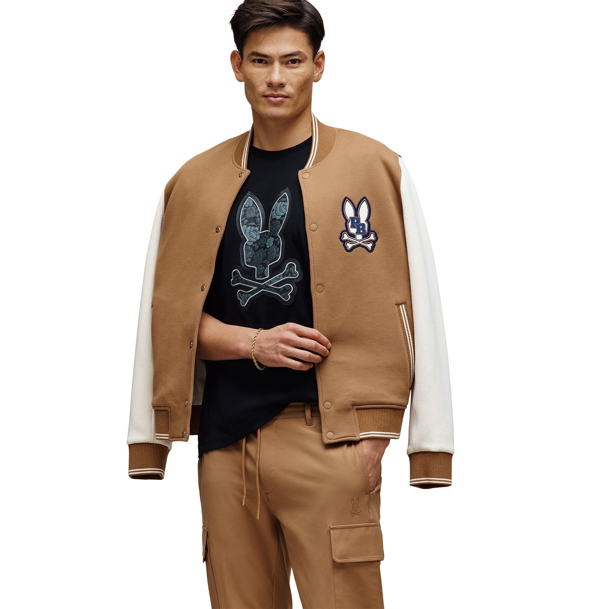 Psycho Bunny Rowen Bunny Graphic Mens T-Shirt Black