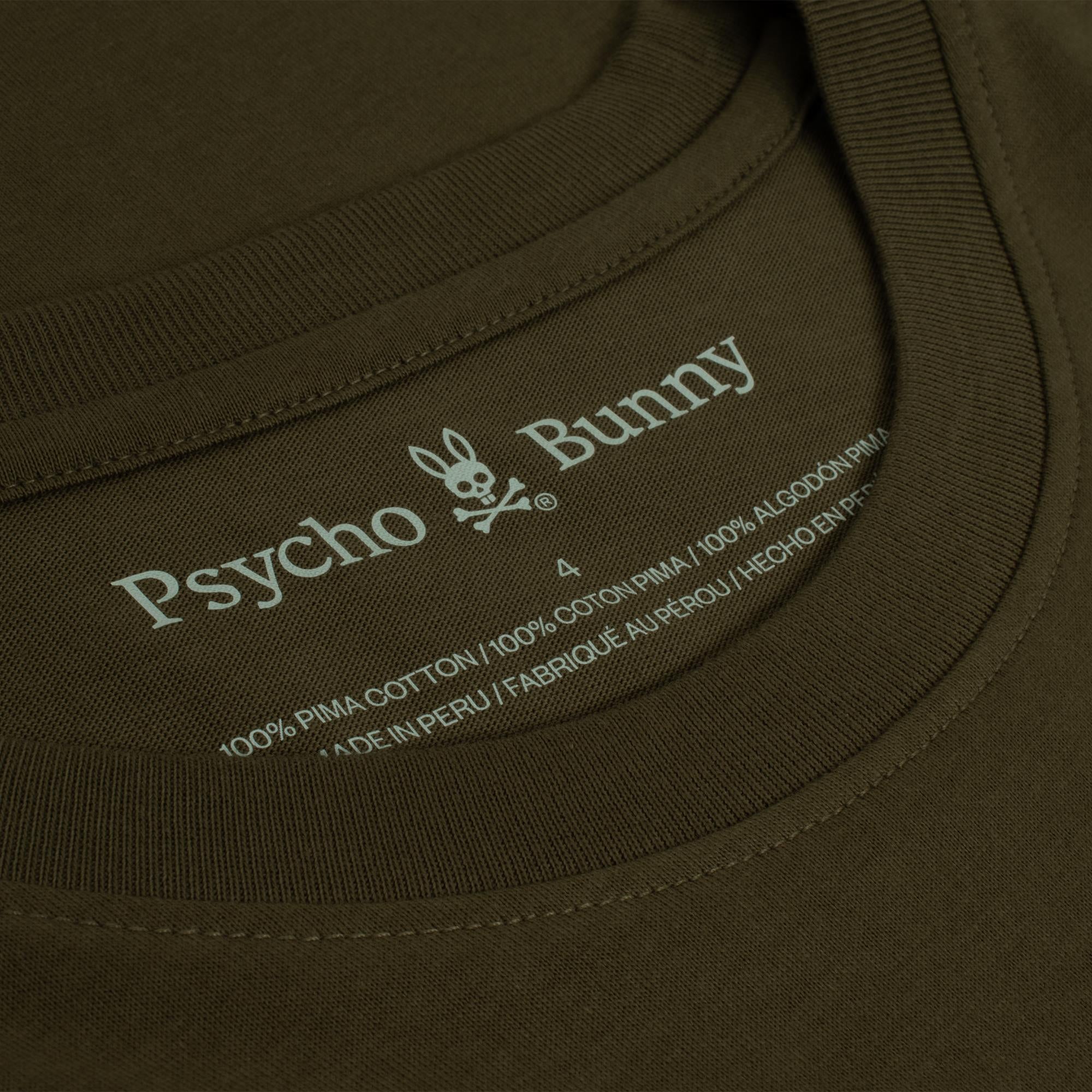 Psycho Bunny Rowen Bunny Graphic Mens T-Shirt Dusky Green