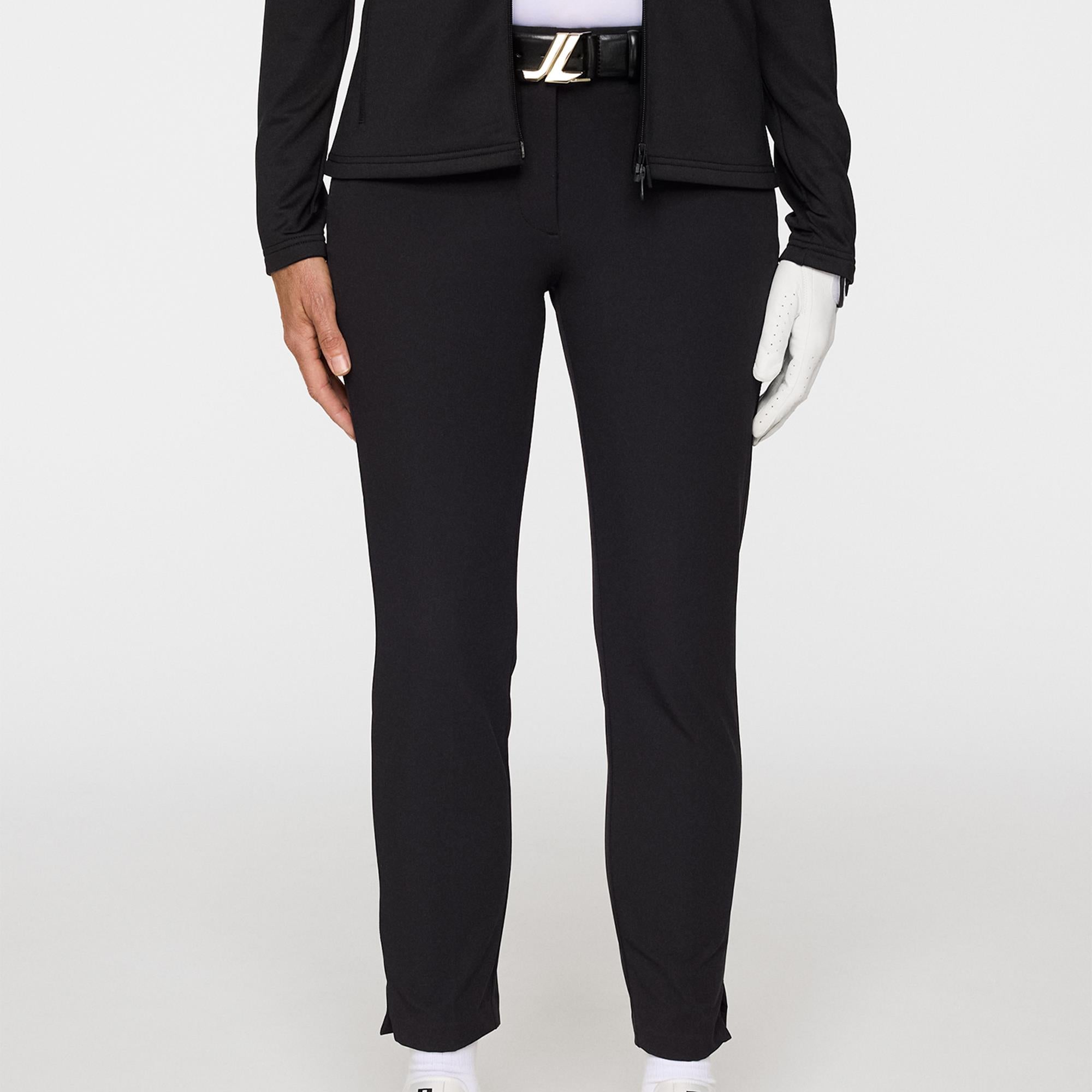 J Lindeberg Lei Fleece Twill Ladies Golf Pants Black