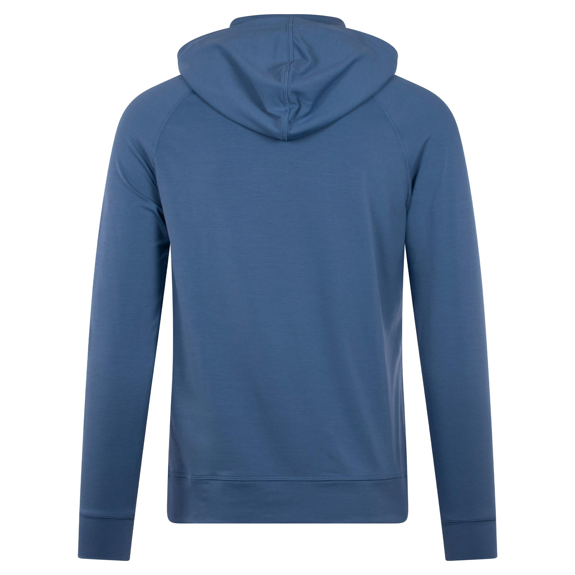 G/FORE Hooded Luxe Quarter Zip Mid Layer Slate