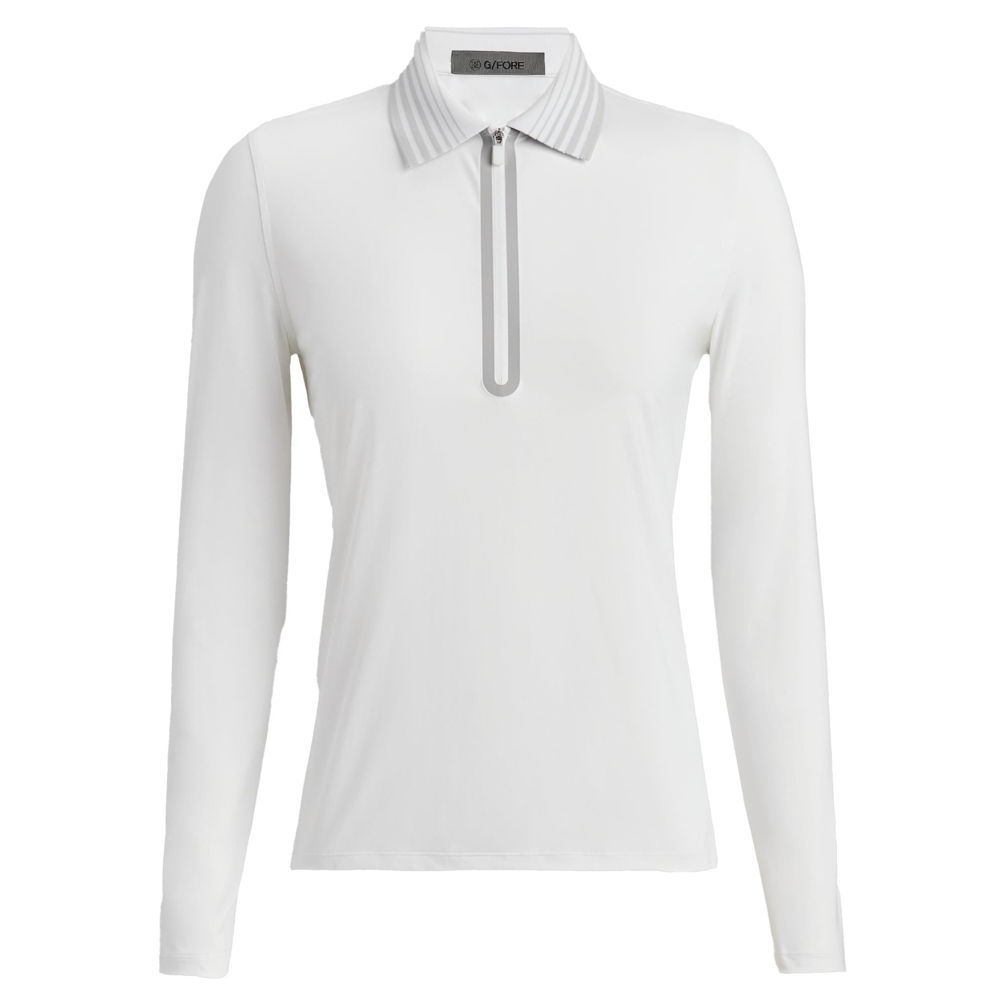 G/FORE Silky Tech Nylon Quarter Zip Ladies Golf Polo Shirt Snow