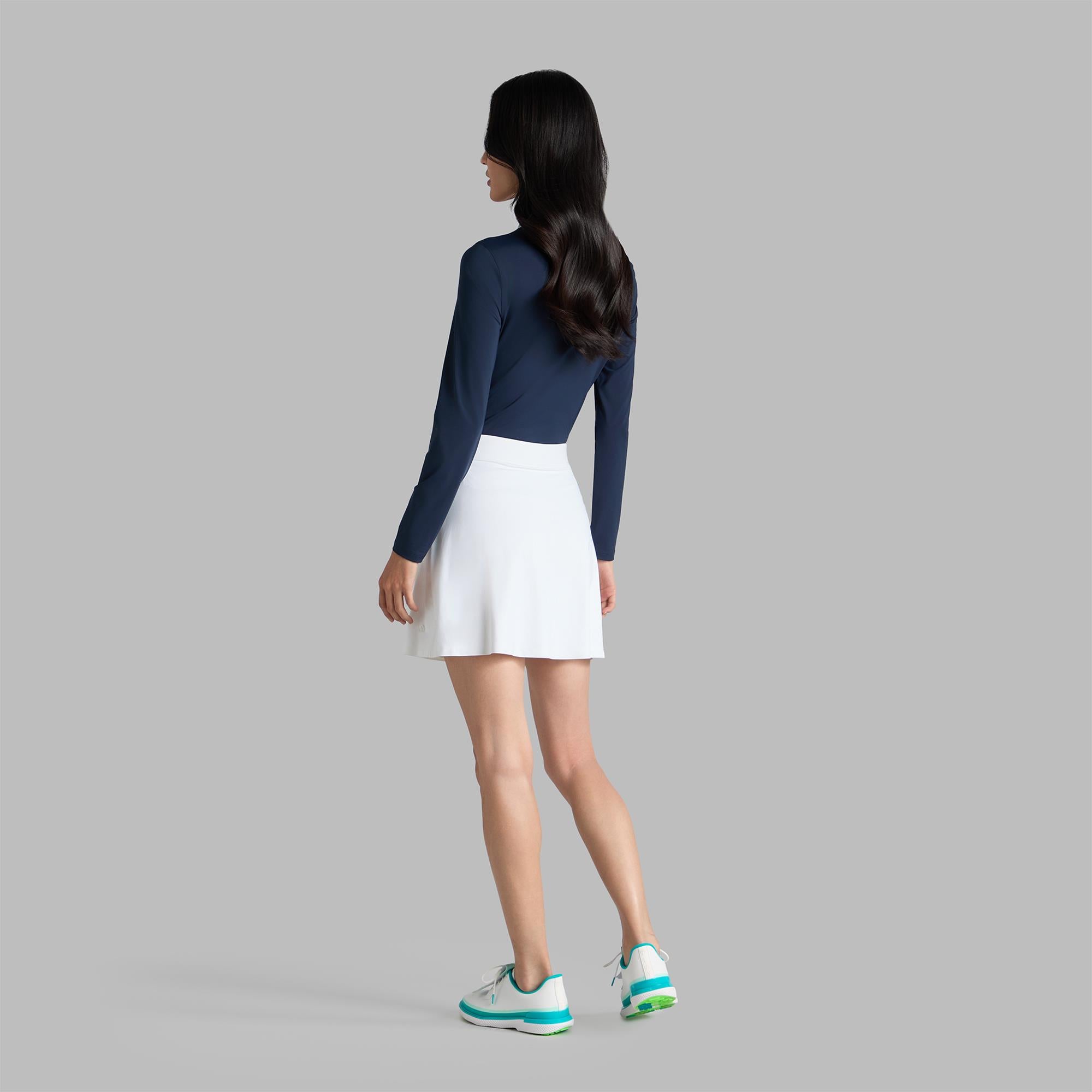 G/FORE Silky Tech Nylon Quarter Zip Ladies Golf Polo Shirt Twilight