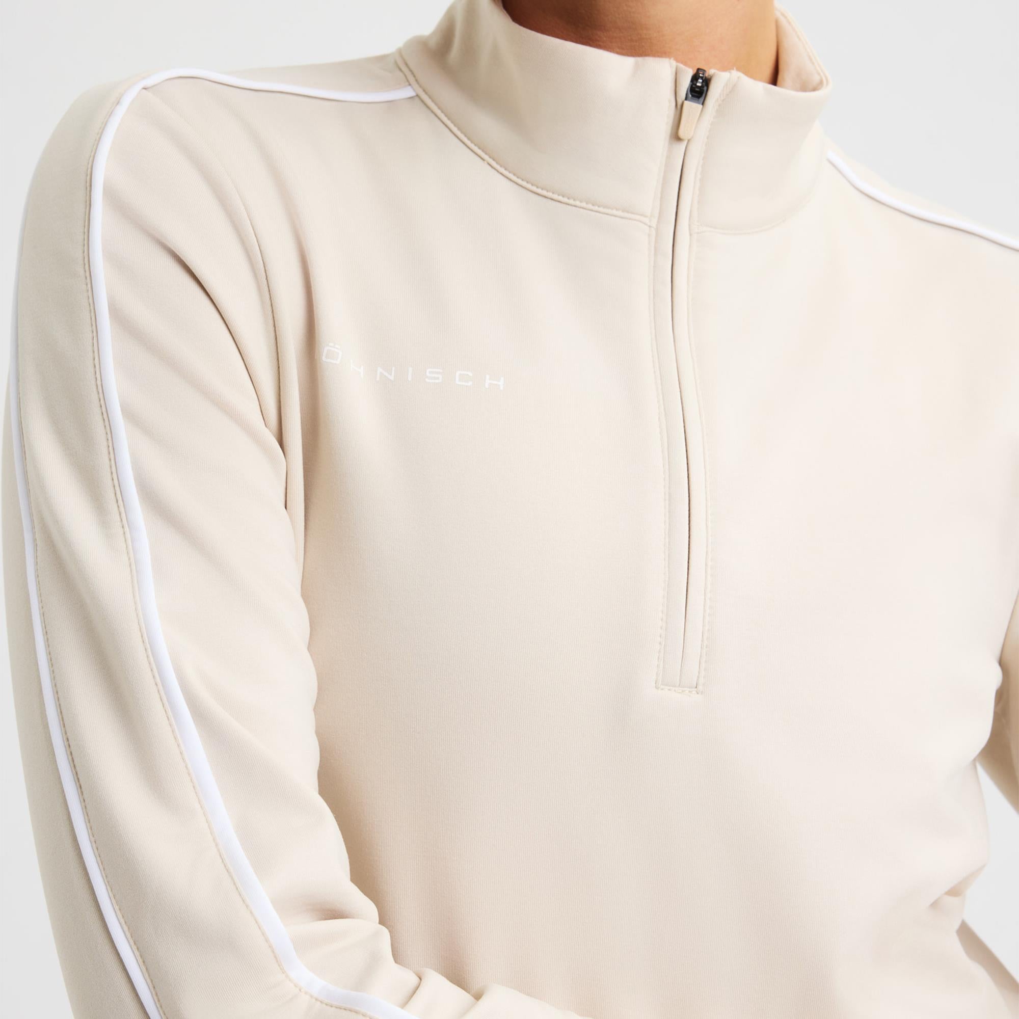 Rohnisch Amie Brushed Ladies Golf Mid Layer Oatmeal