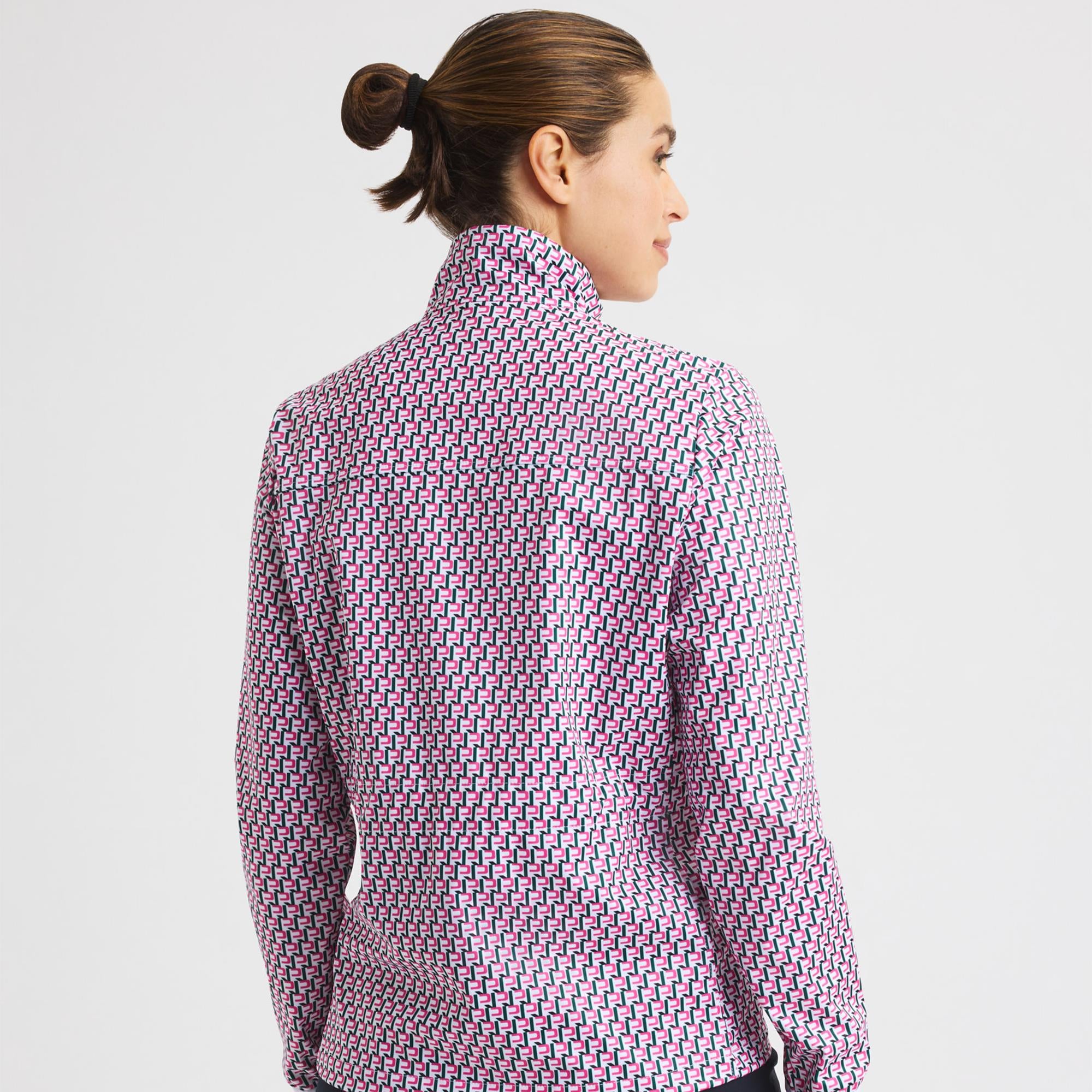 Rohnisch Lorraine Ladies Golf Wind Jacket Logo Rose