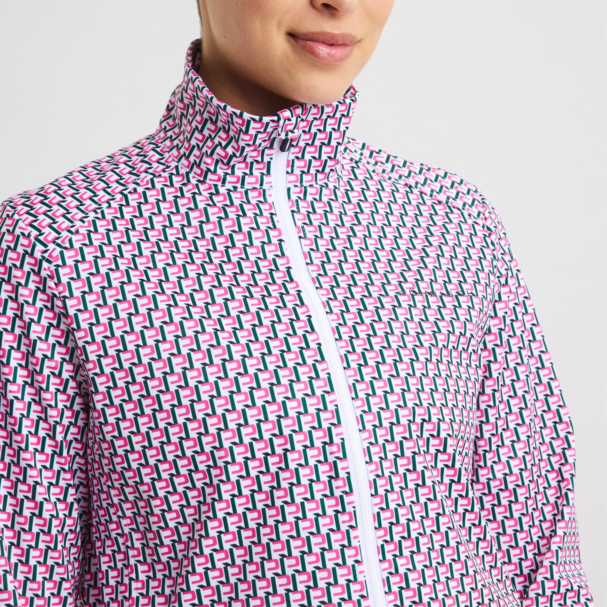 Rohnisch Lorraine Ladies Golf Wind Jacket Logo Rose