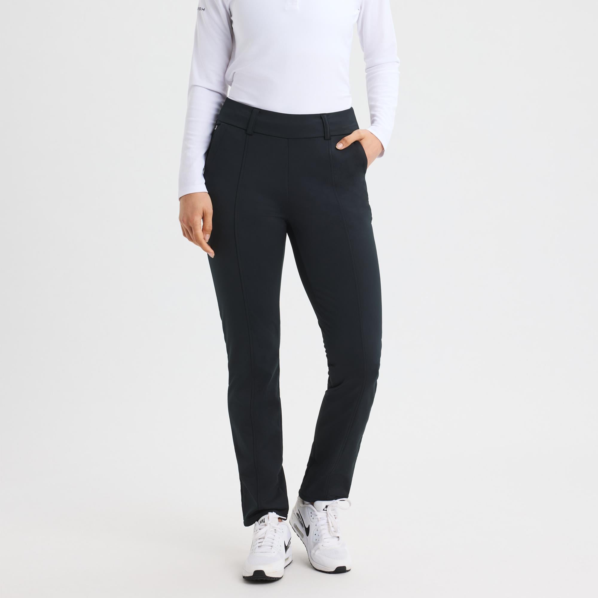 Rohnisch Thermal Stretch Pull On Ladies Winter Golf Trousers Black
