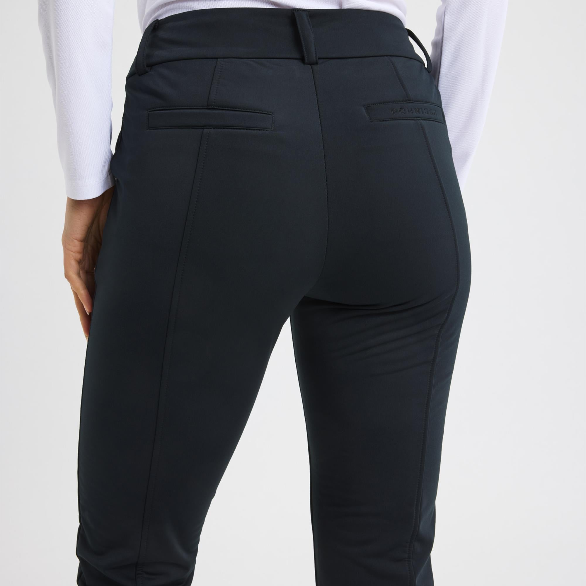 Rohnisch Thermal Stretch Pull On Ladies Winter Golf Trousers Black