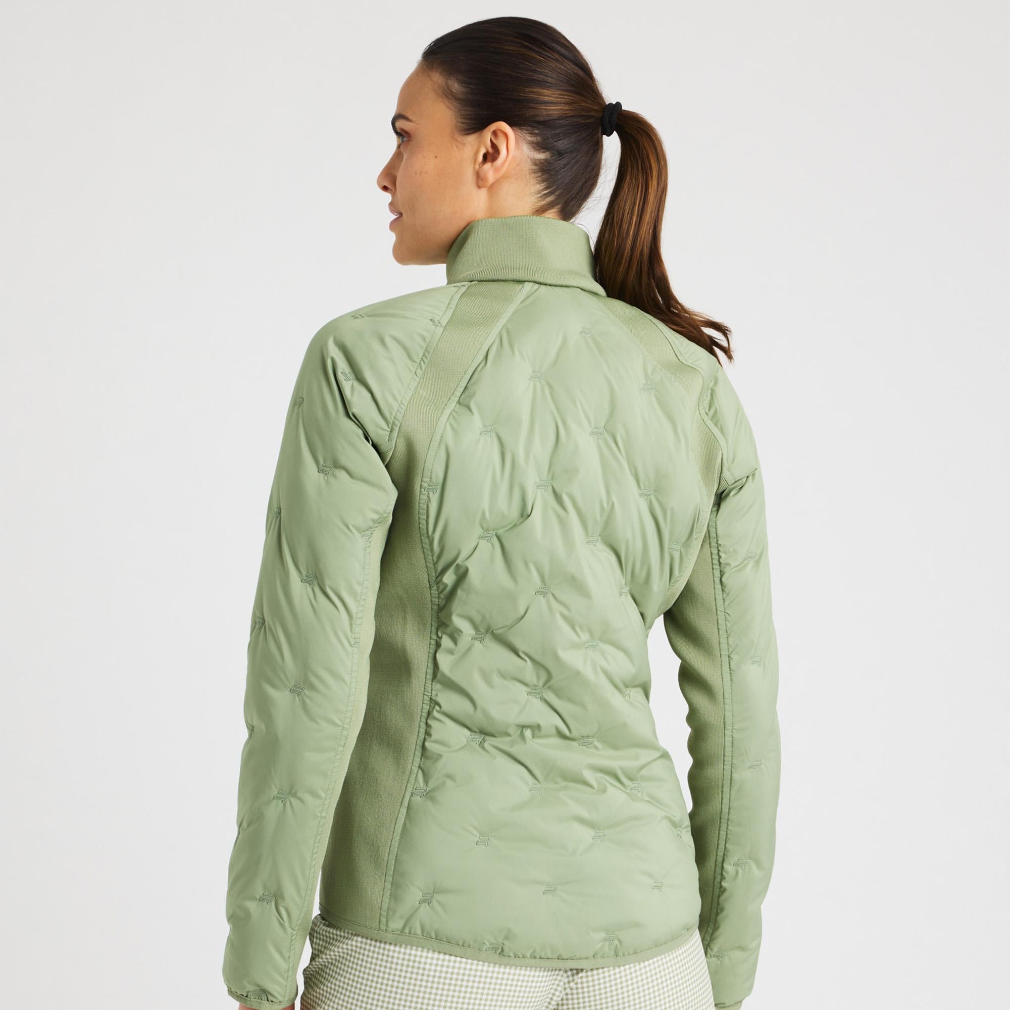 Rohnisch Padded Windbreaker Ladies Golf Jacket Sage Green