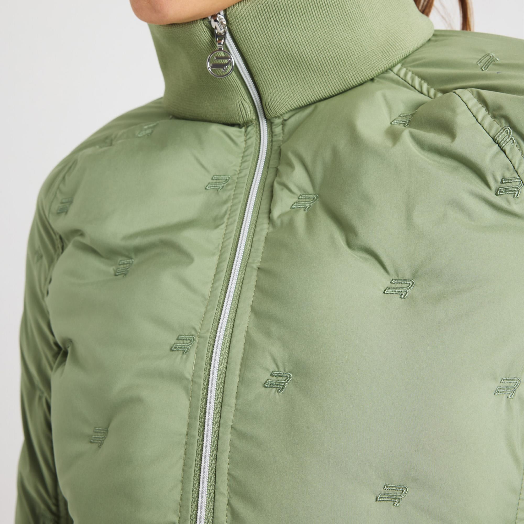 Rohnisch Padded Windbreaker Ladies Golf Jacket Sage Green