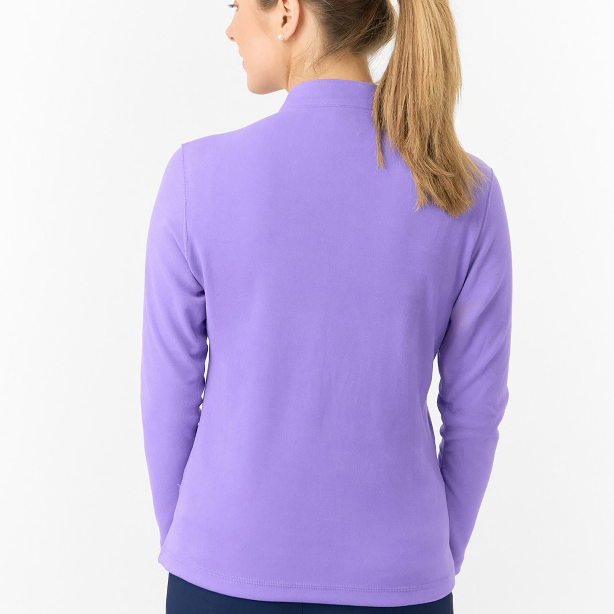 Pure Golf Iris Super Soft  Quarter Zip Ladies Golf Mid Layer Future Dusk
