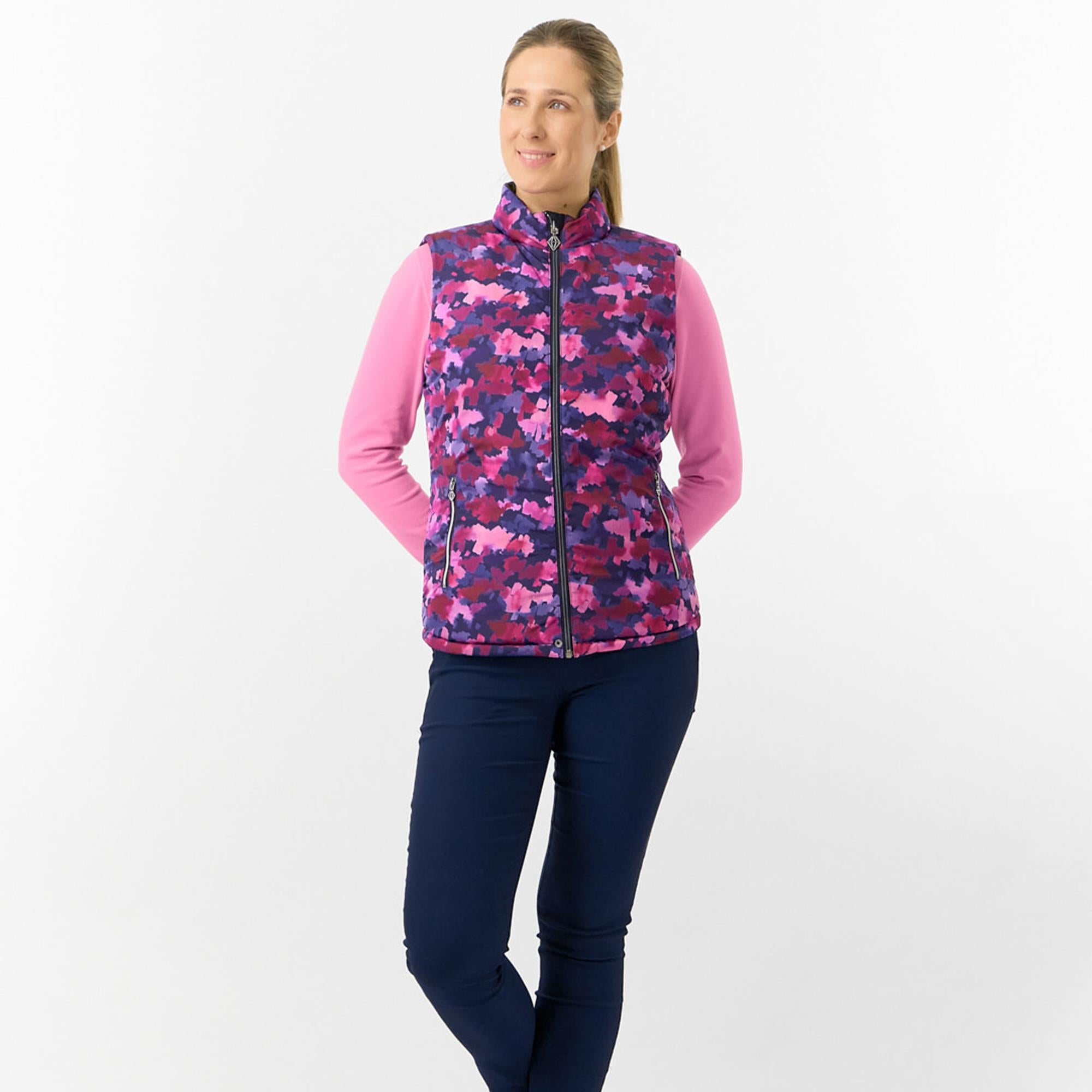 Pure Golf Eve Reversible Ladies Golf Gilet Autumn Aquarelle