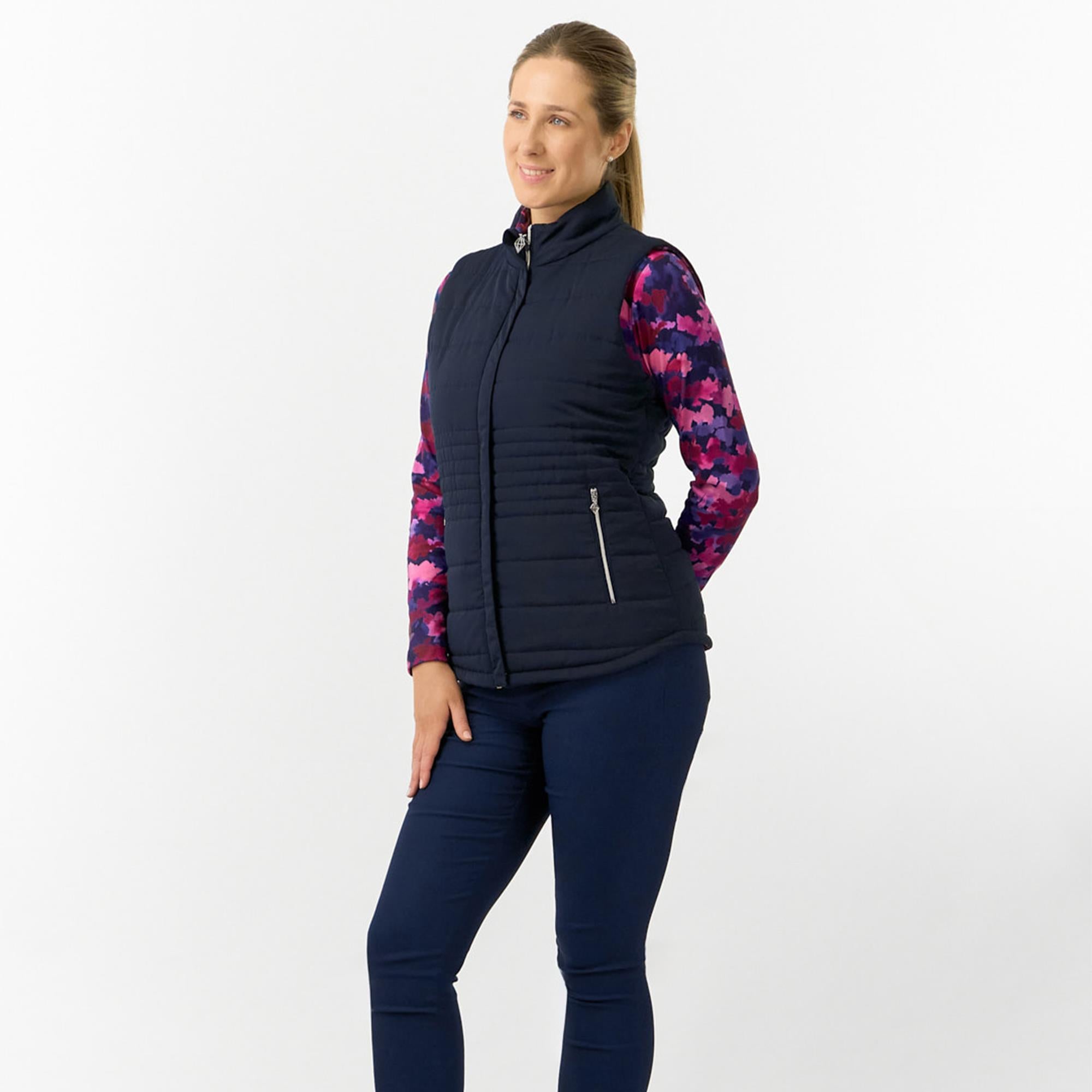 Pure Golf Eve Reversible Ladies Golf Gilet Autumn Aquarelle