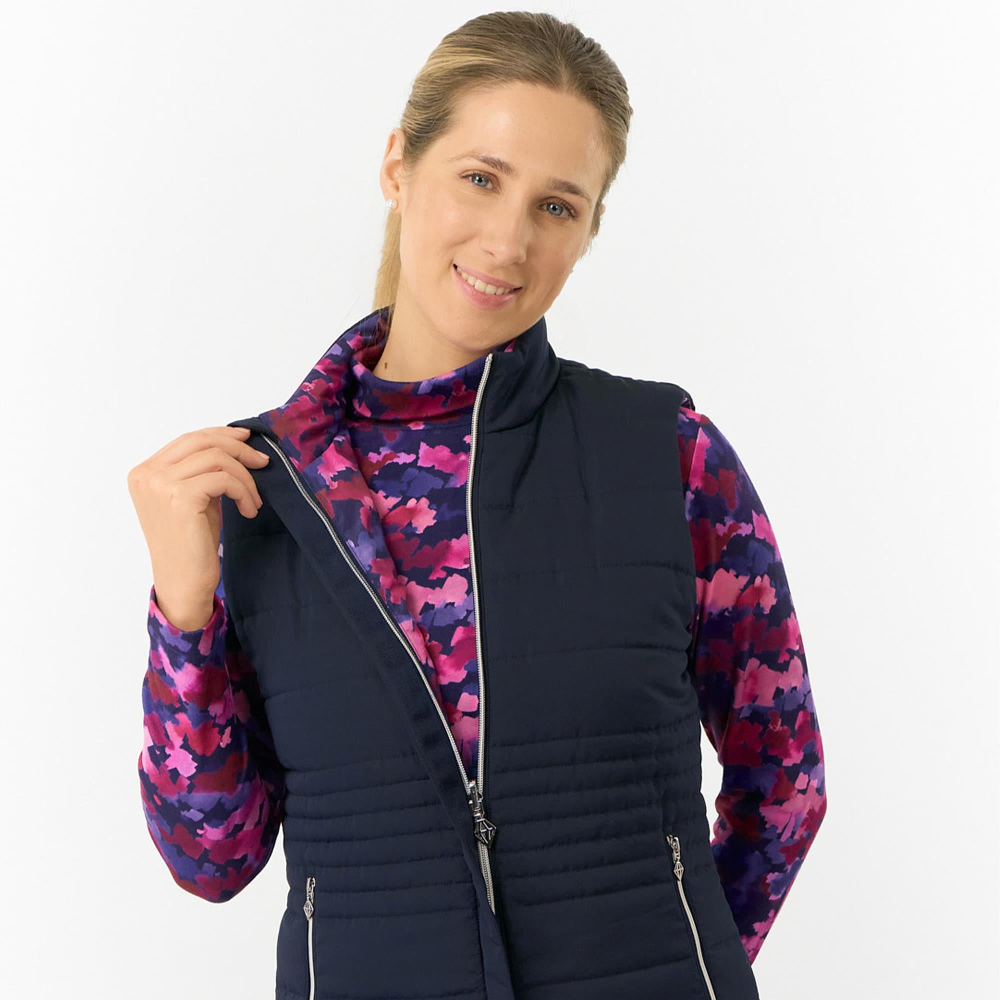 Pure Golf Eve Reversible Ladies Golf Gilet Autumn Aquarelle
