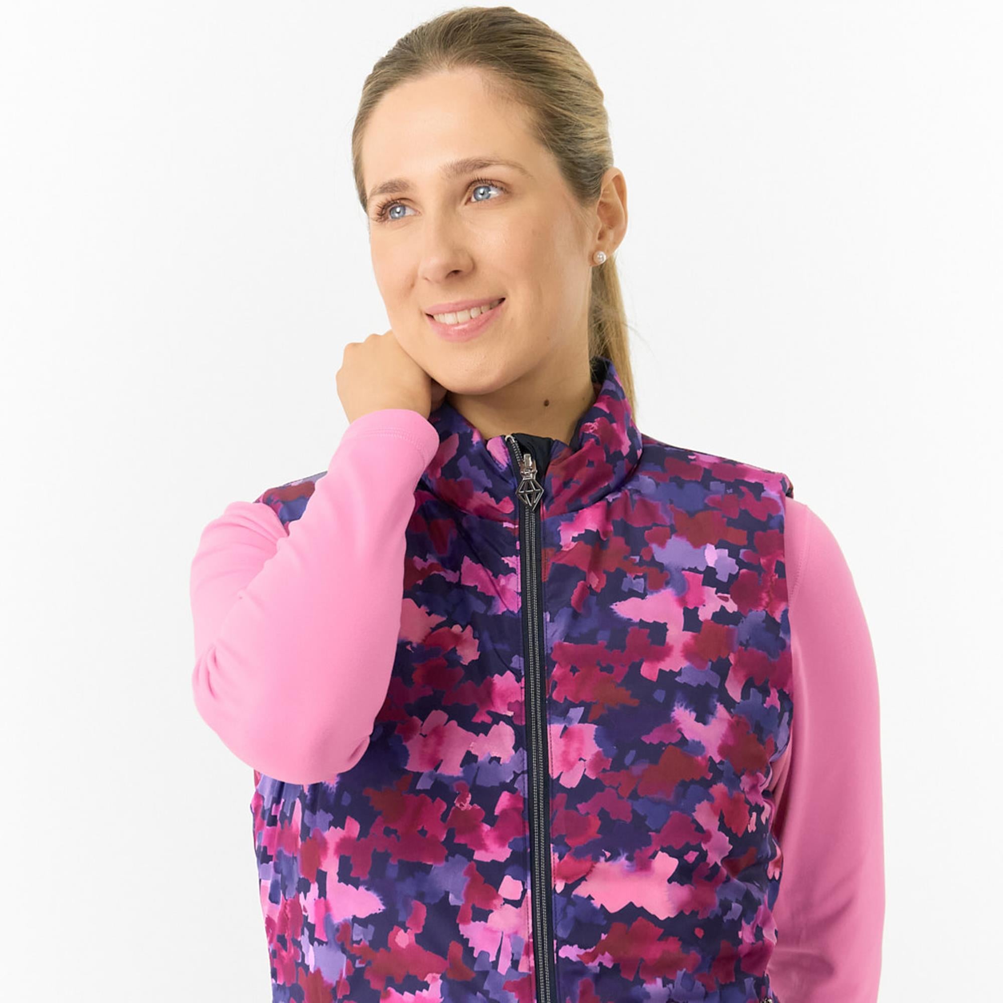 Pure Golf Eve Reversible Ladies Golf Gilet Autumn Aquarelle