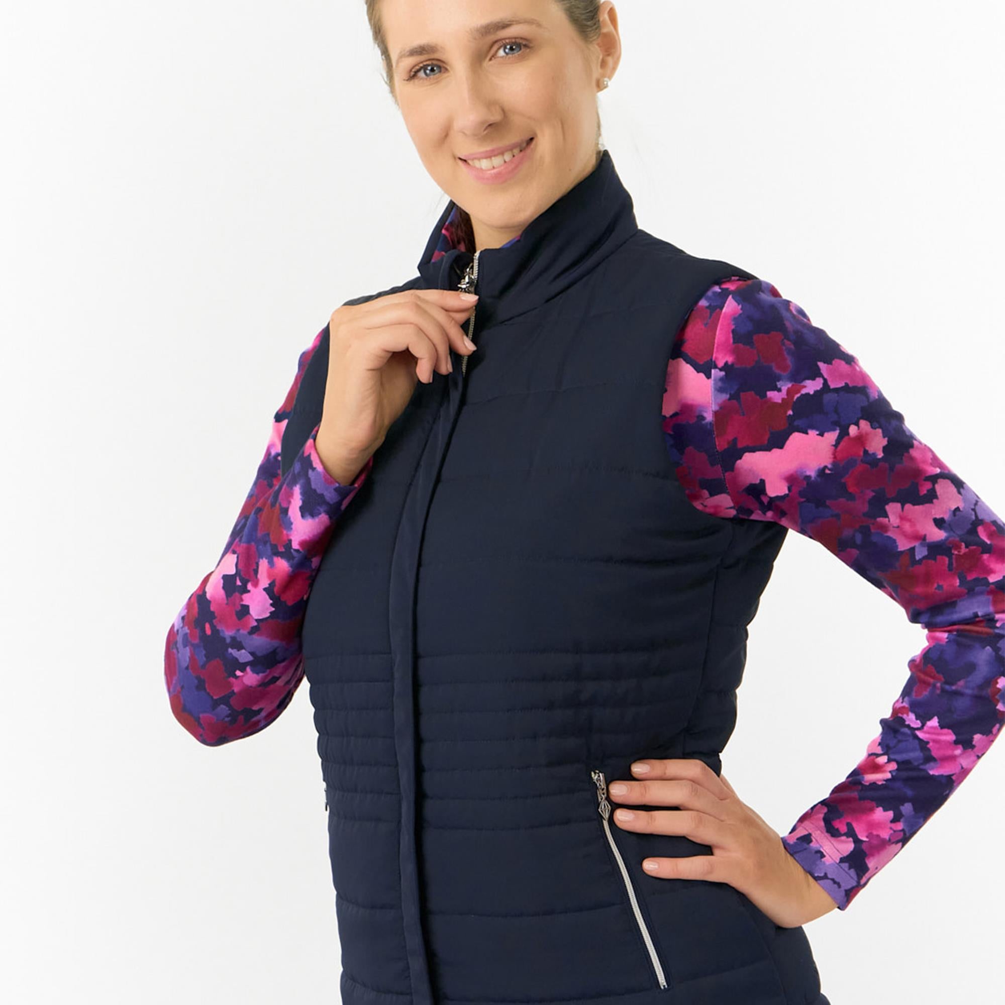 Pure Golf Eve Reversible Ladies Golf Gilet Autumn Aquarelle