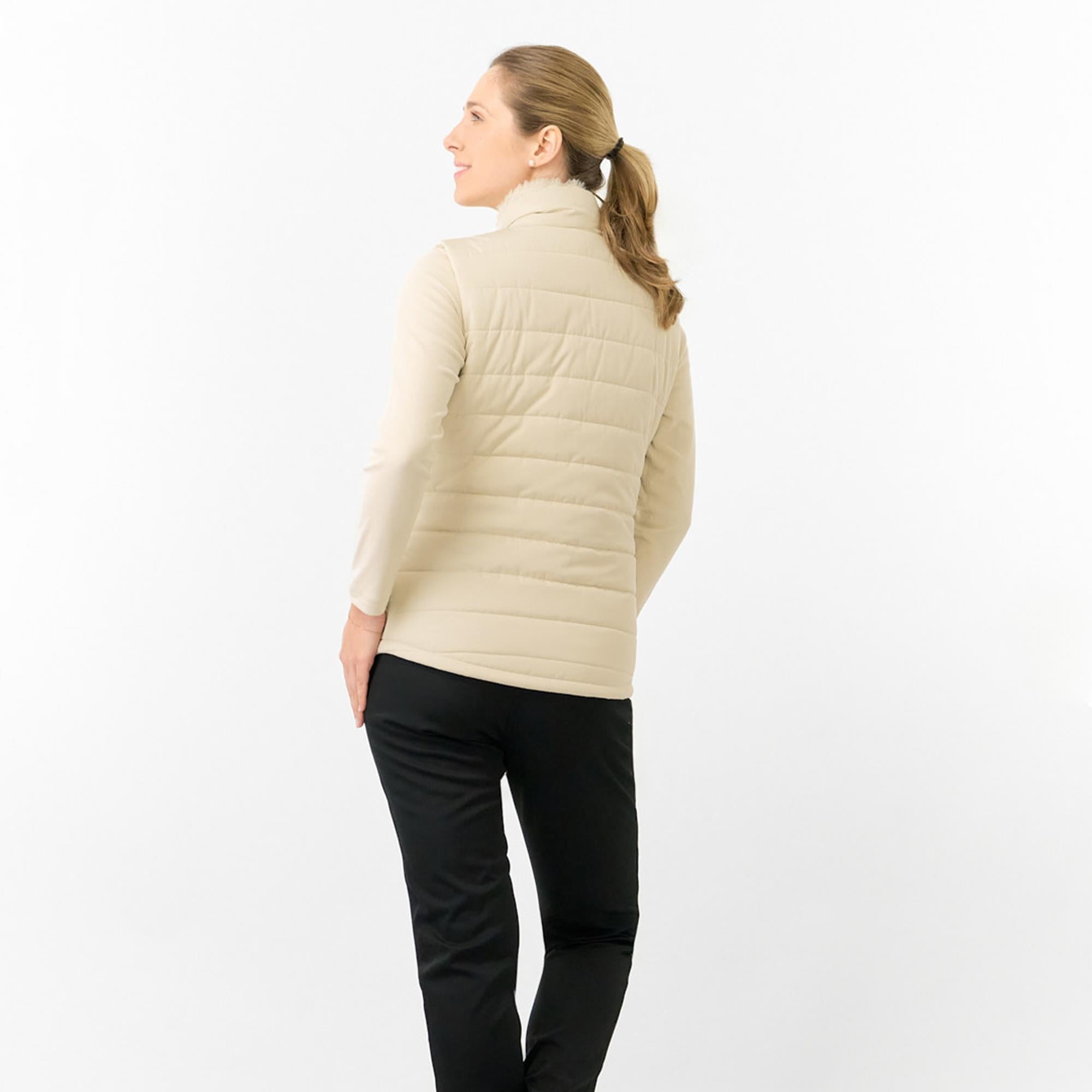 Pure Golf Hemisphere Faux Fur Ladies Golf Gilet Limestone