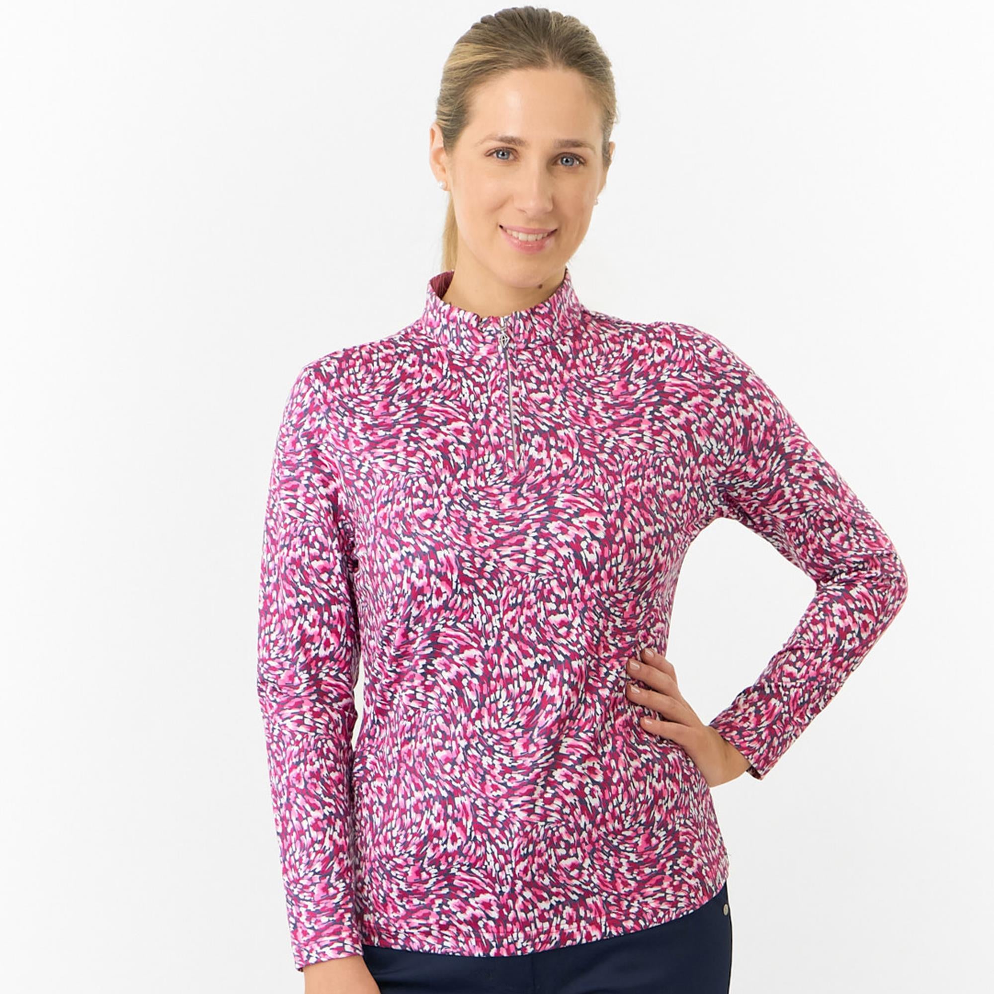 Pure Golf Arusha Ladies Golf Mid Layer Plum Ripple