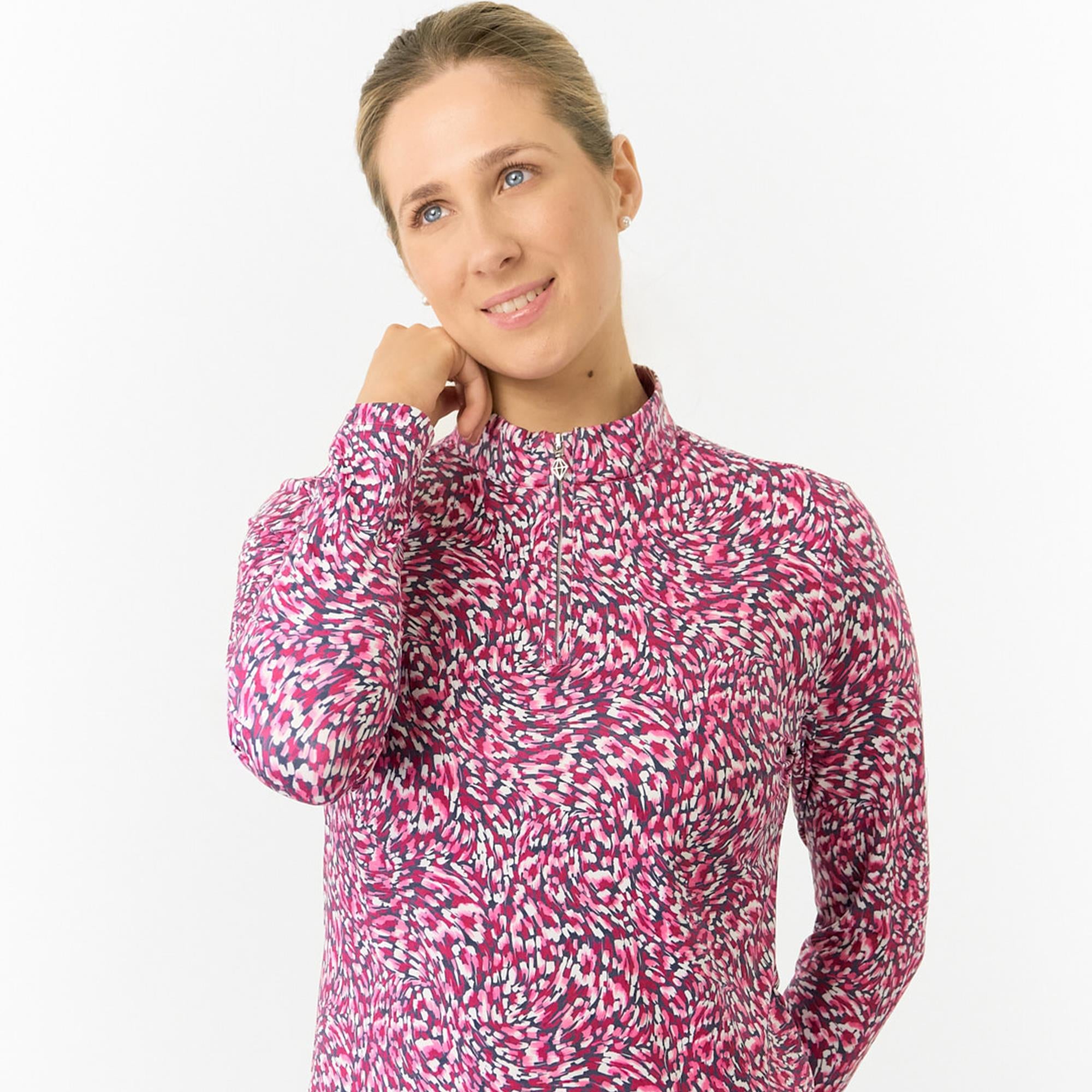 Pure Golf Arusha Ladies Golf Mid Layer Plum Ripple