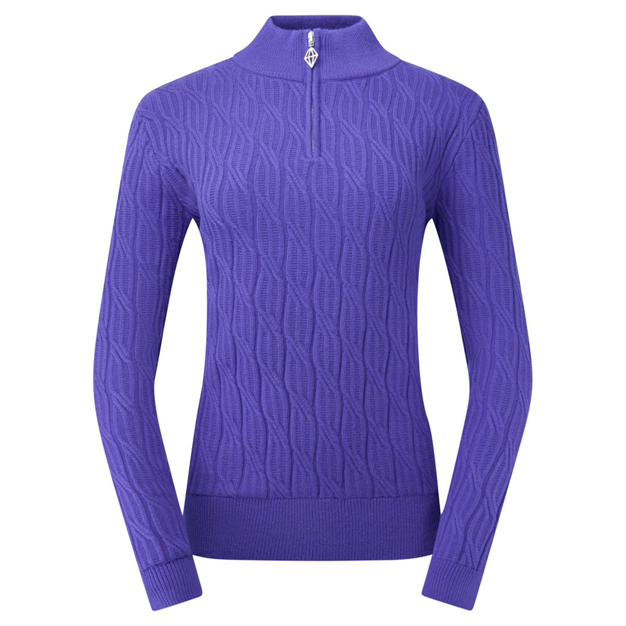 Pure Golf Sorrell Margot Knit Lined Ladies Golf Jumper Future Dusk