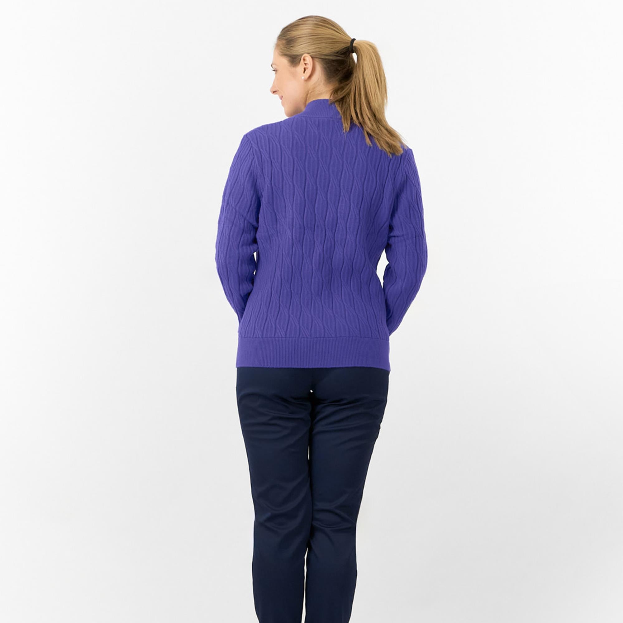 Pure Golf Sorrell Margot Knit Lined Ladies Golf Jumper Future Dusk