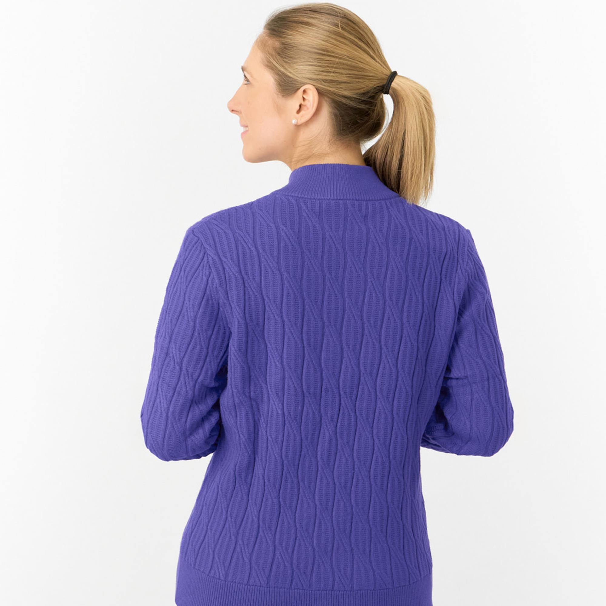 Pure Golf Sorrell Margot Knit Lined Ladies Golf Jumper Future Dusk