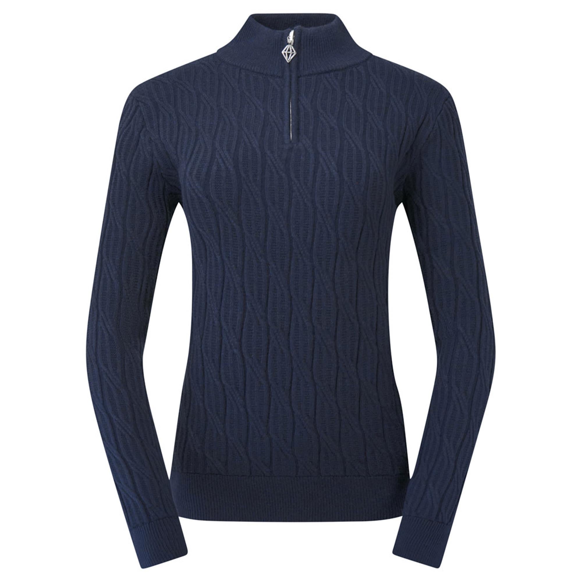 Pure Golf Sorrell Margot Knit Lined Ladies Golf Jumper Navy