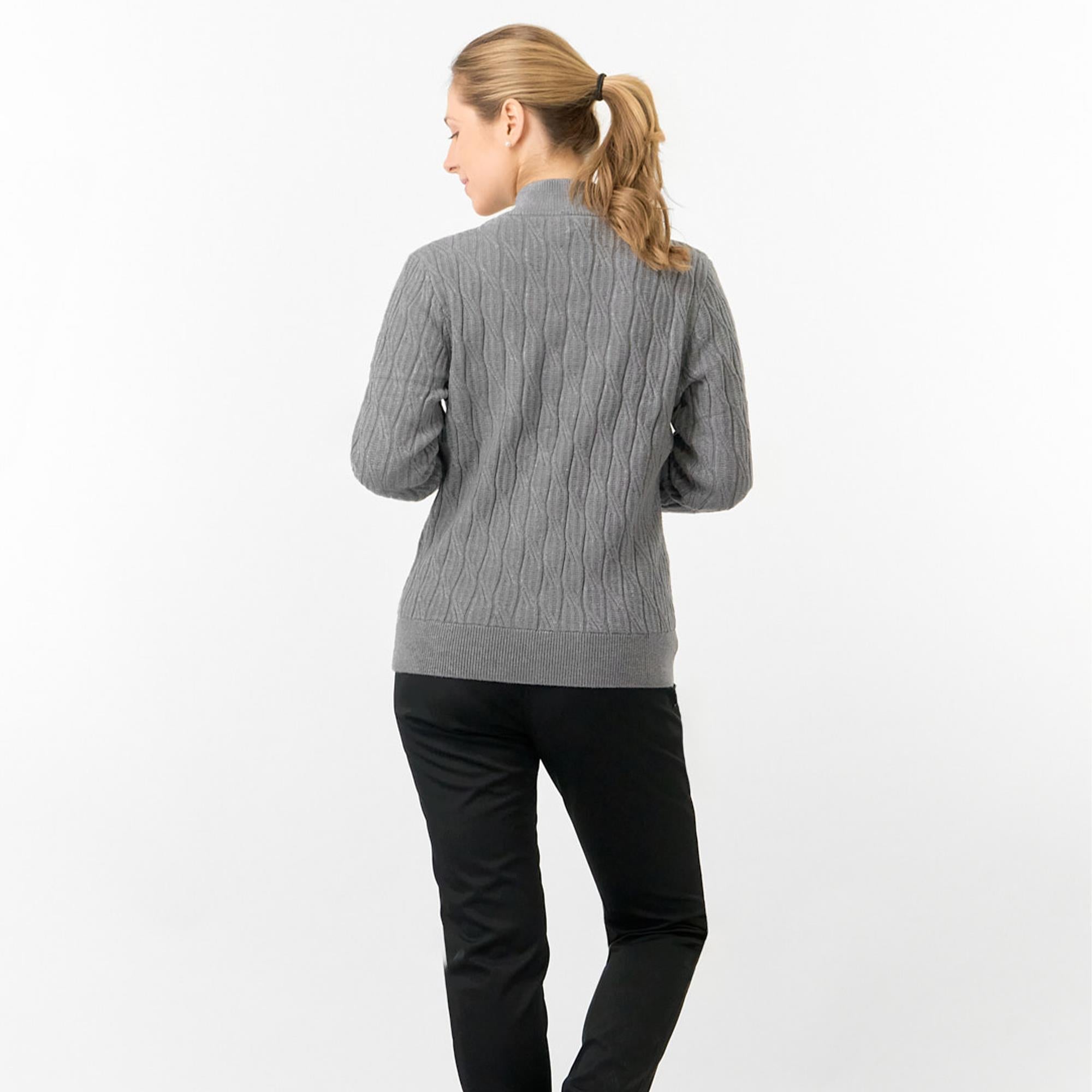 Pure Golf Sorrell Margot Knit Lined Ladies Golf Jumper Charcoal Grey