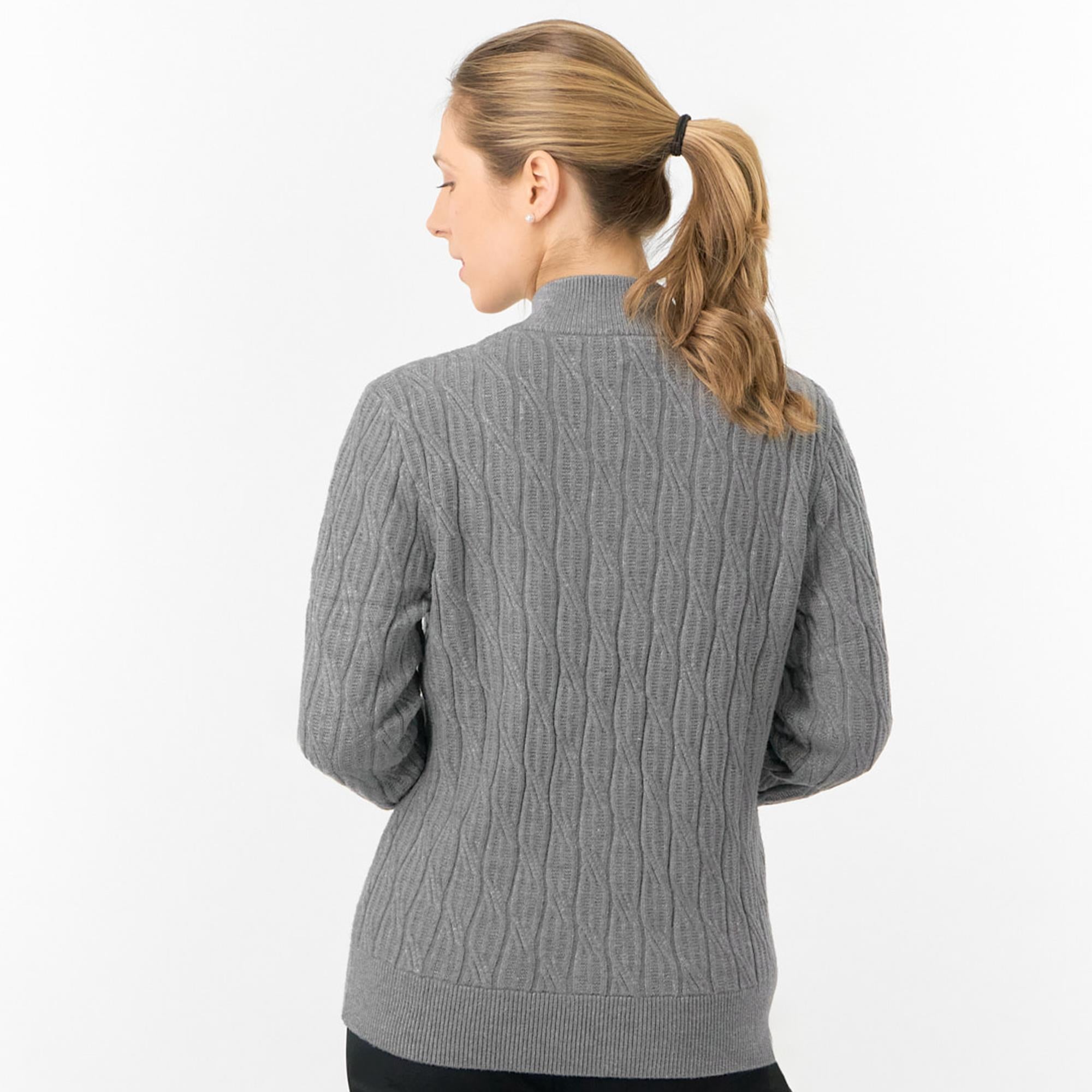 Pure Golf Sorrell Margot Knit Lined Ladies Golf Jumper Charcoal Grey