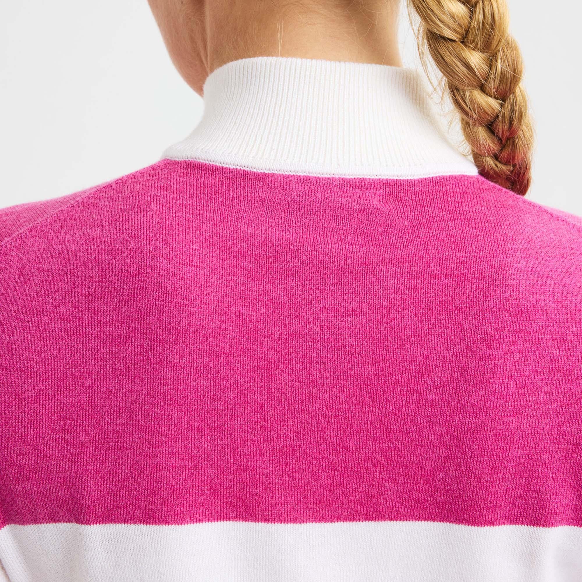 Rohnisch Kora Ladies Knitted Half Zip Sweater Rose