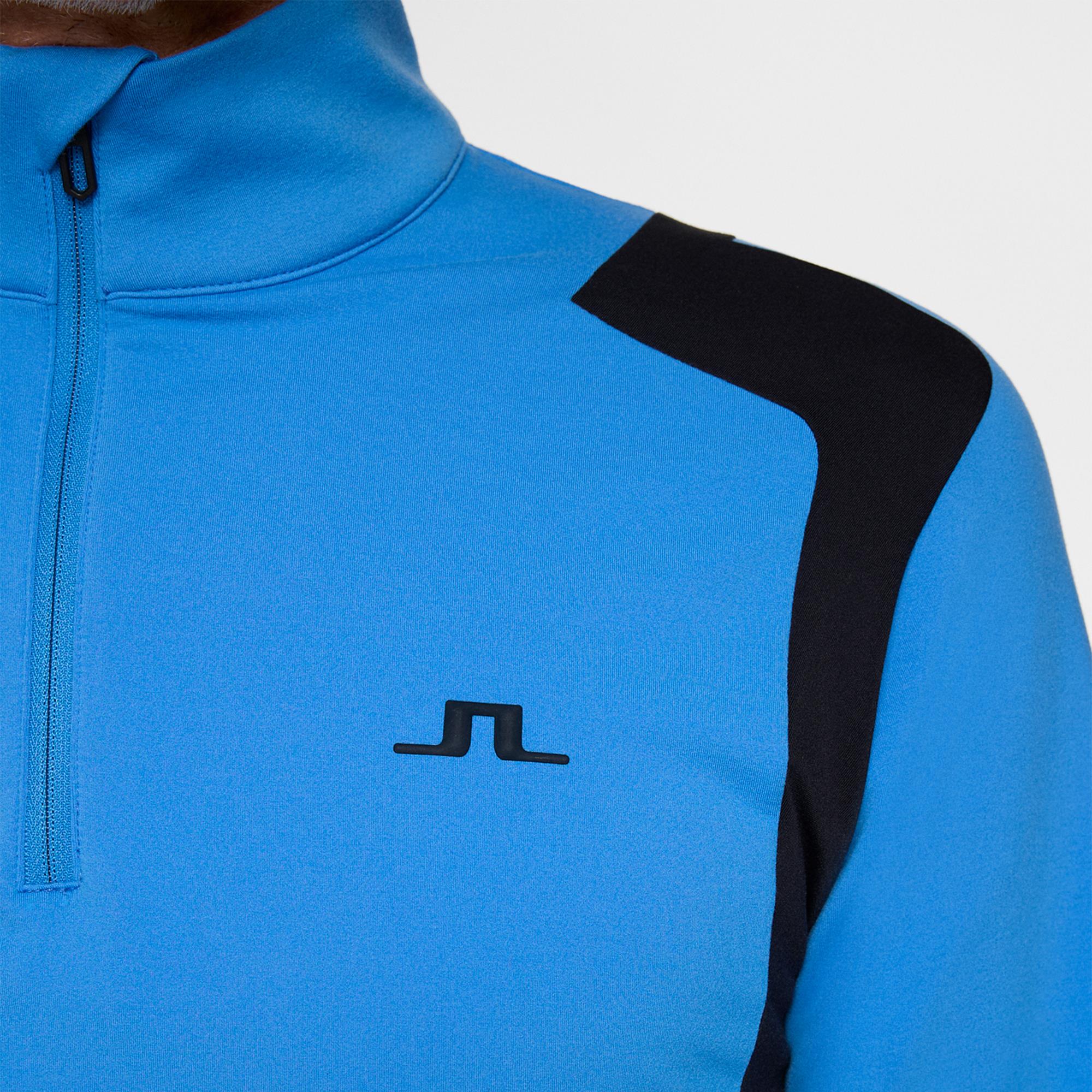 J Lindeberg Lukas Quarter Zip Mens Golf Mid Layer Sonic Blue