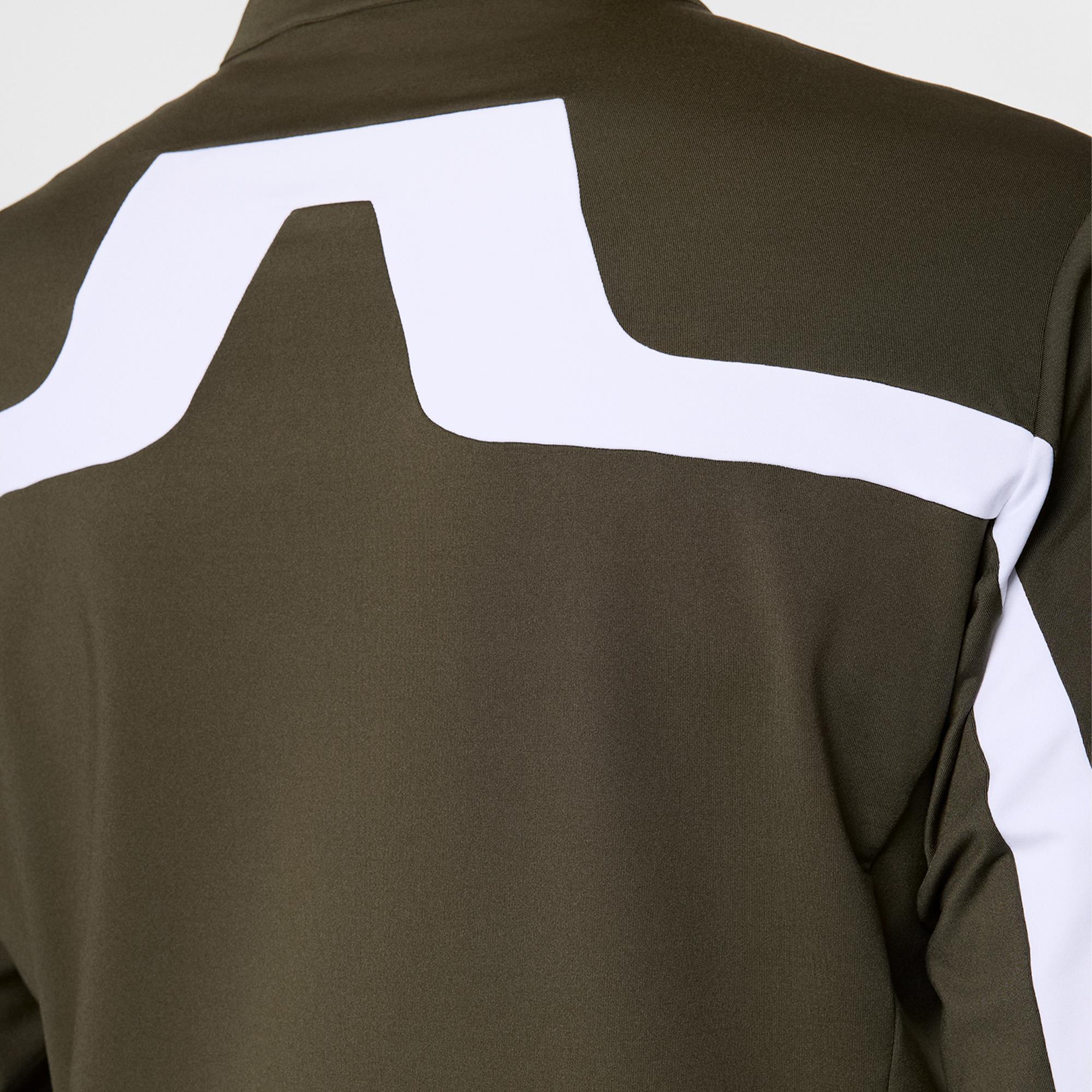 J Lindeberg Jarvis Mens Golf Mid Layer Forest Green