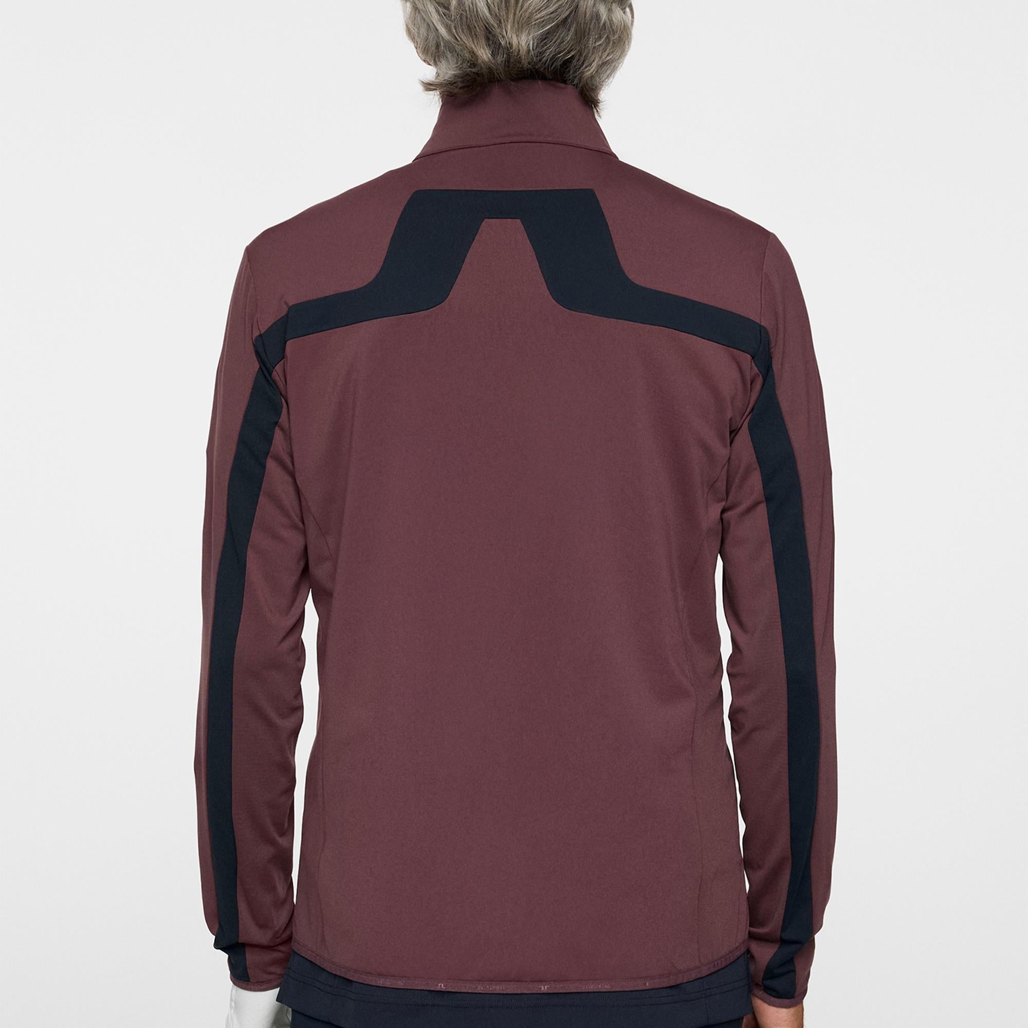 J Lindeberg Jarvis Mens Golf Mid Layer Huckleberry