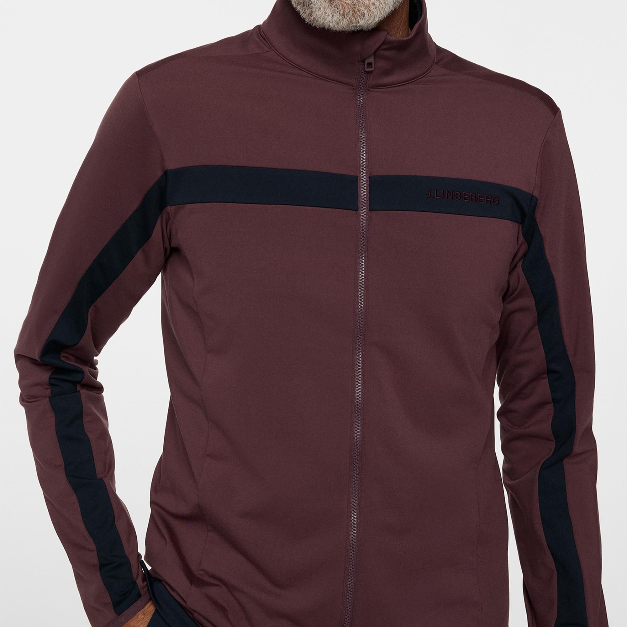J Lindeberg Jarvis Mens Golf Mid Layer Huckleberry