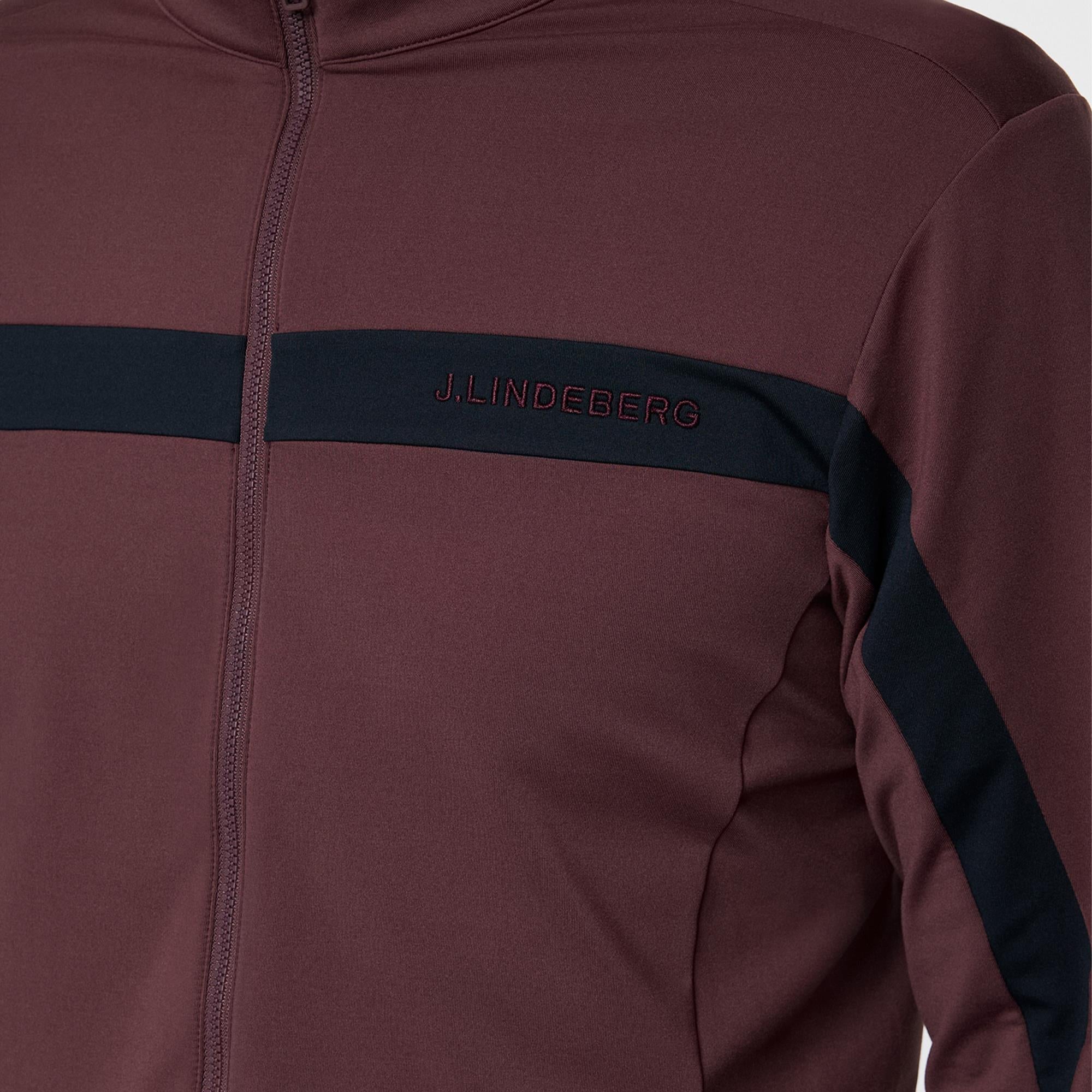 J Lindeberg Jarvis Mens Golf Mid Layer Huckleberry