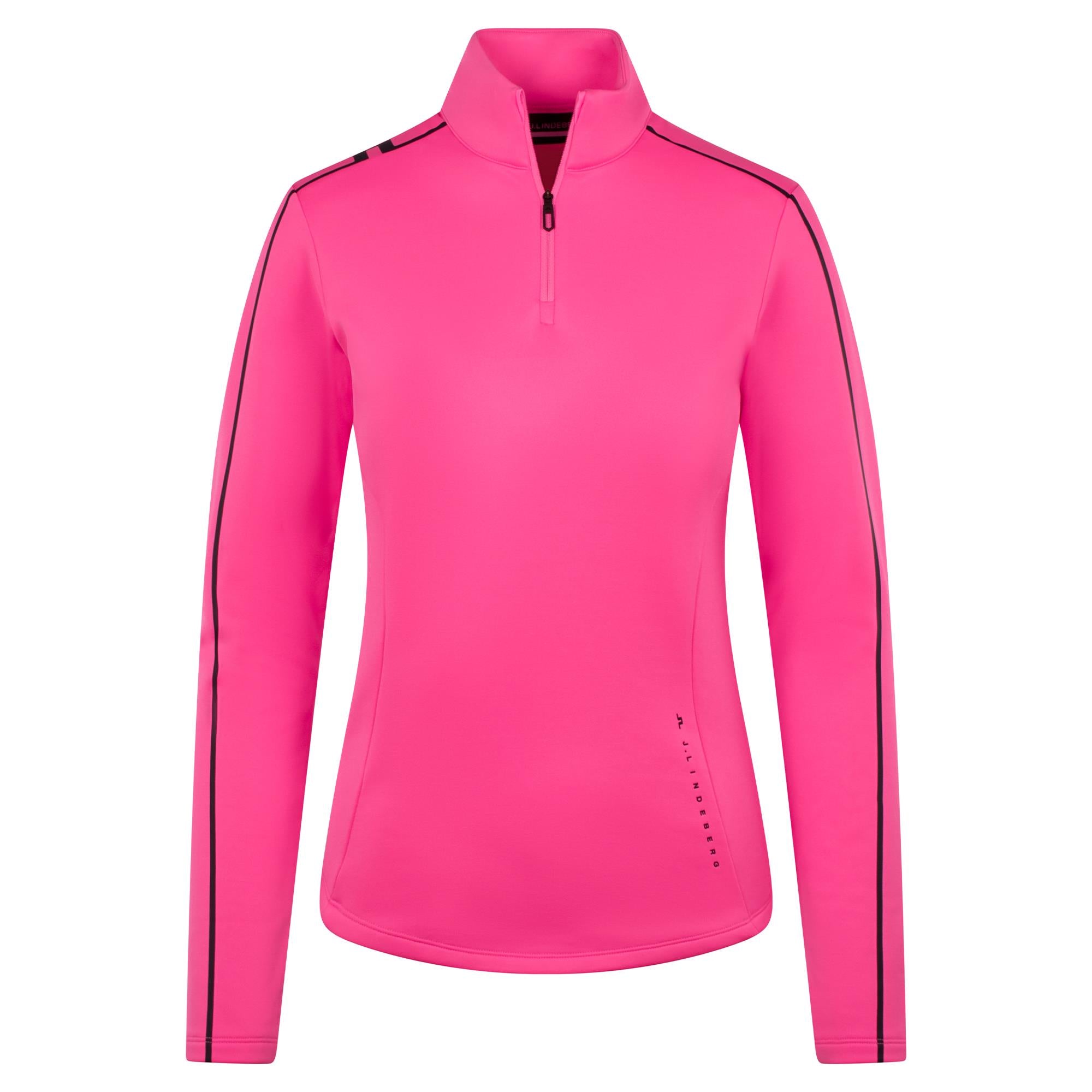 J Lindeberg Nefe Quarter Zip Ladies Golf Mid Layer Eosine Pink